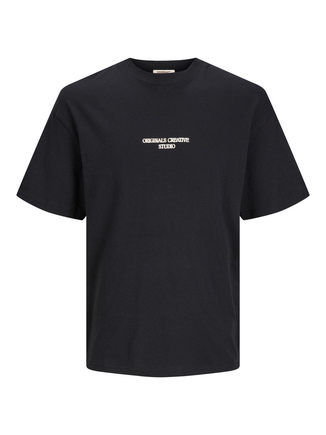Jack & Jones Wide Fit Crew neck T-Shirt -Black - 12256289
