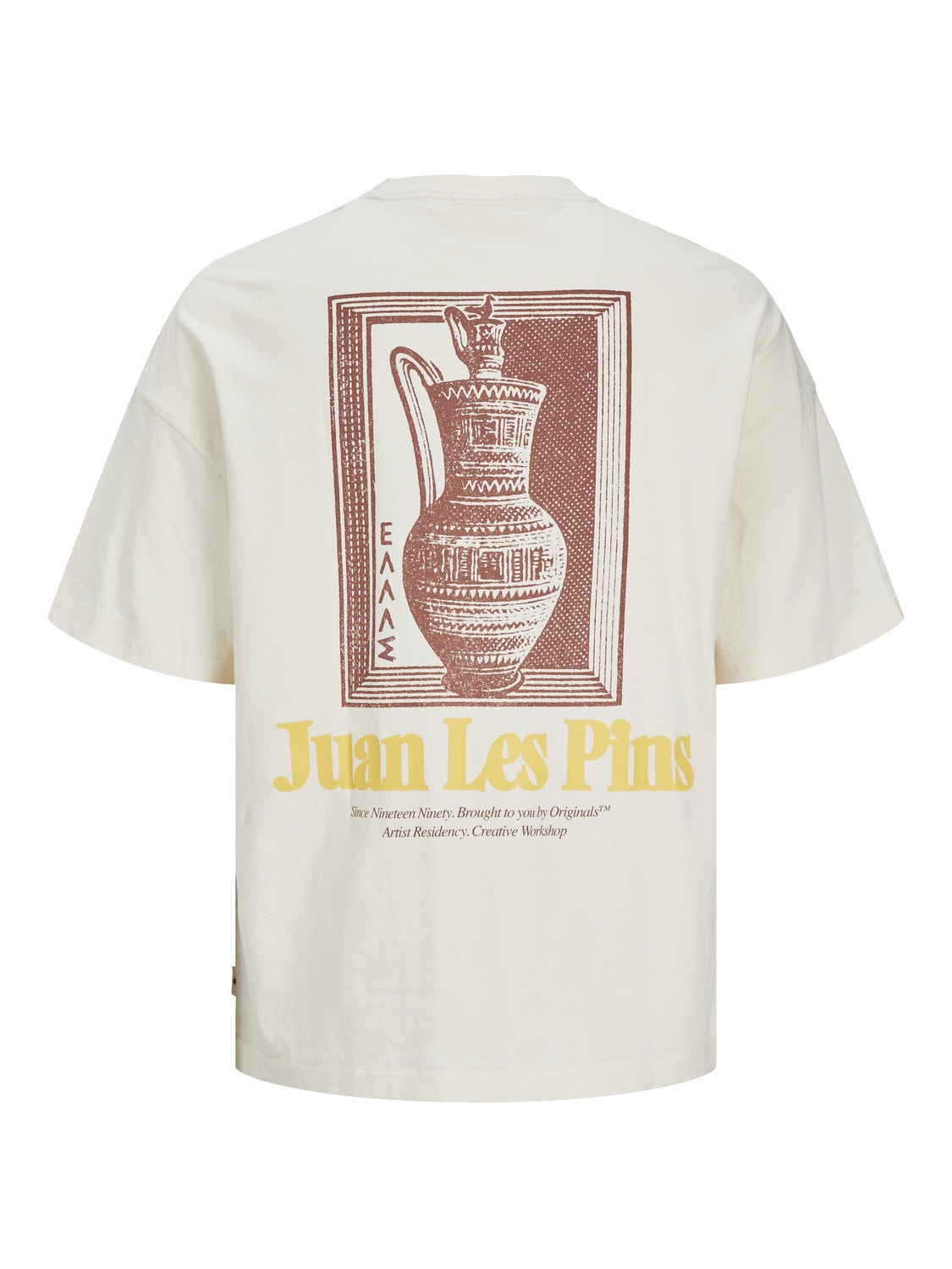 Jack & Jones Oversize Fit Crew neck T-Shirt -Buttercream - 12256330