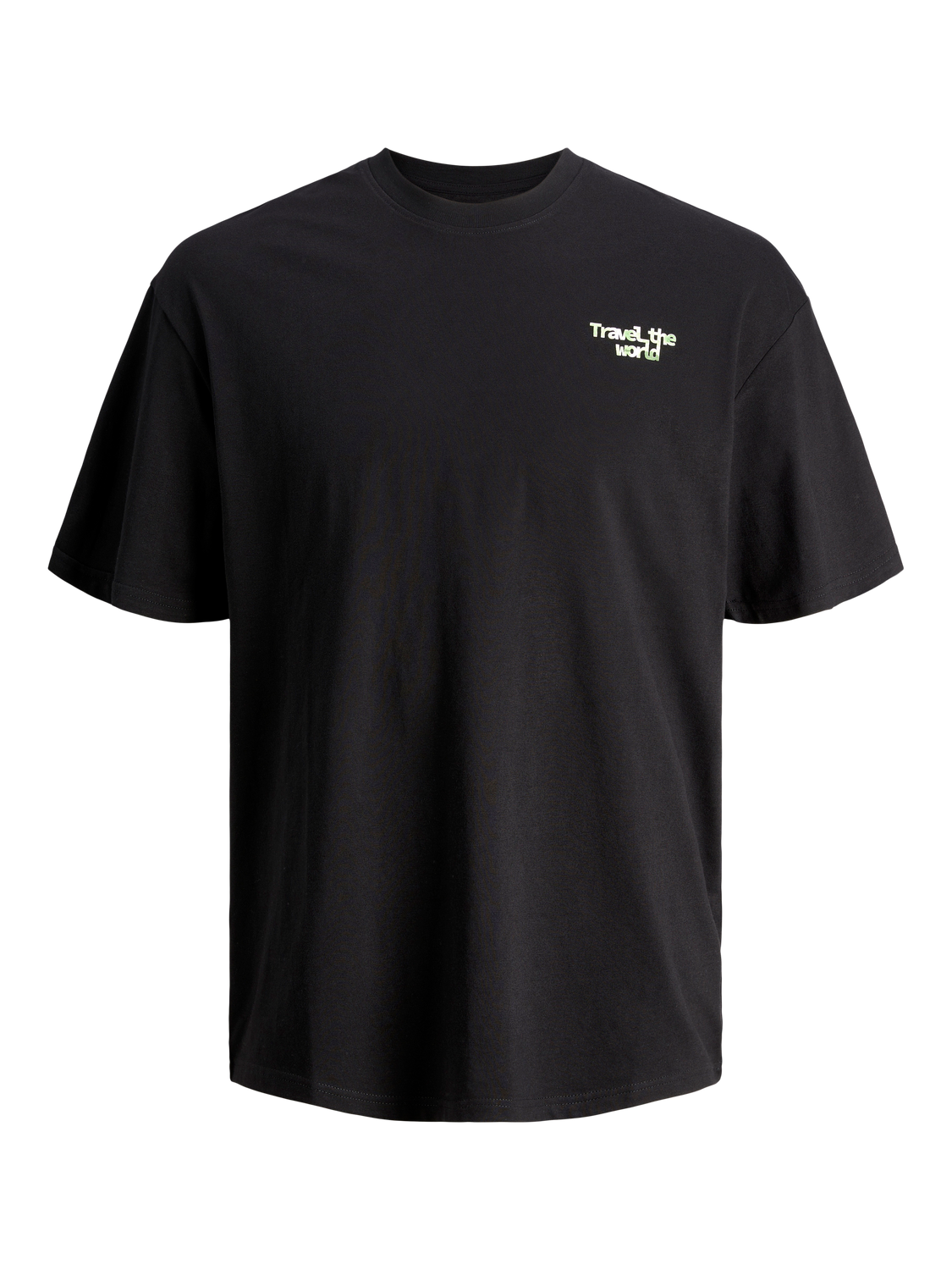 Jack & Jones Wide Fit Round Neck T-Shirt -Black - 12256373