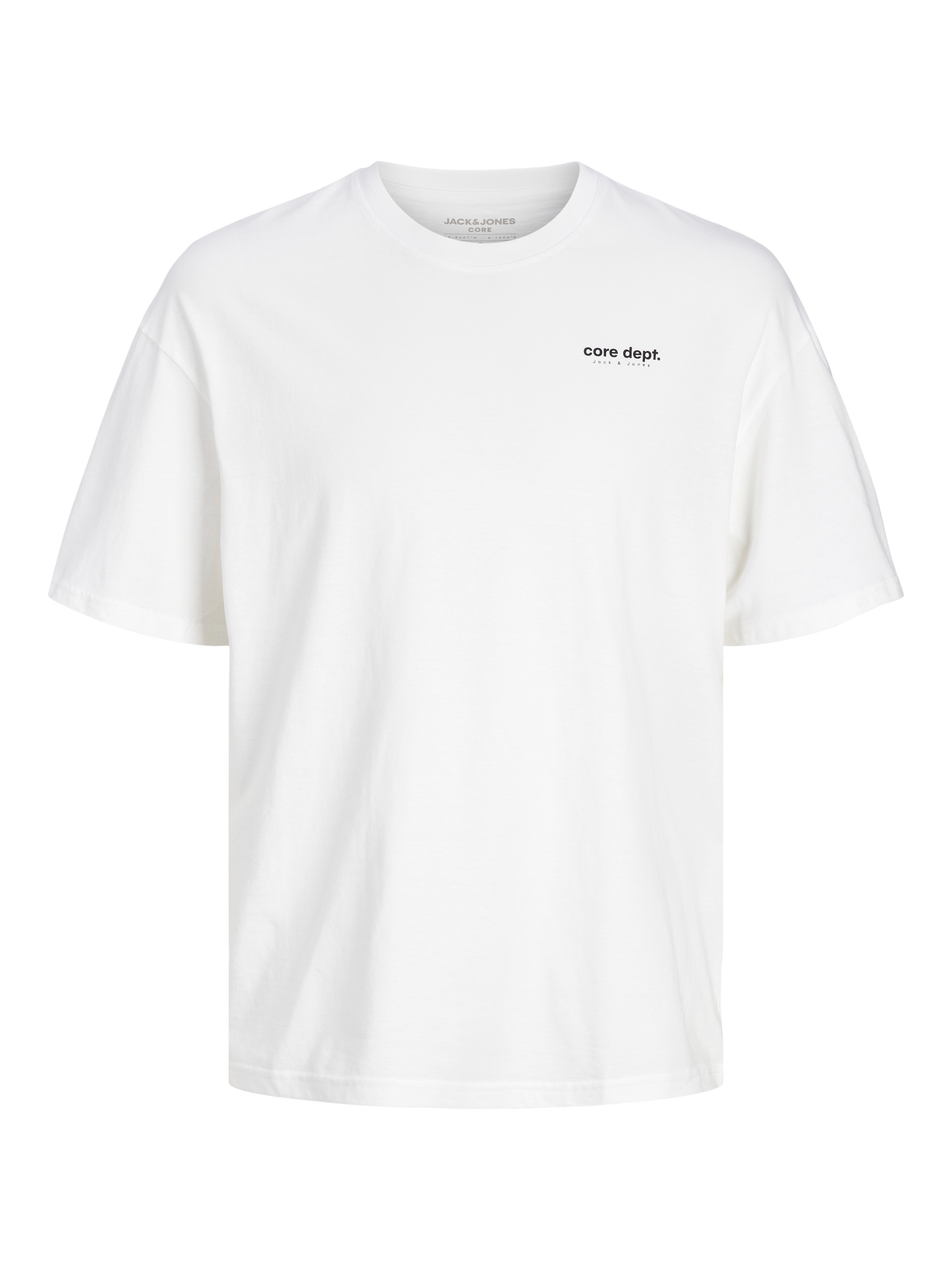 Jack & Jones Wide Fit Round Neck T-Shirt -Bright White - 12256373