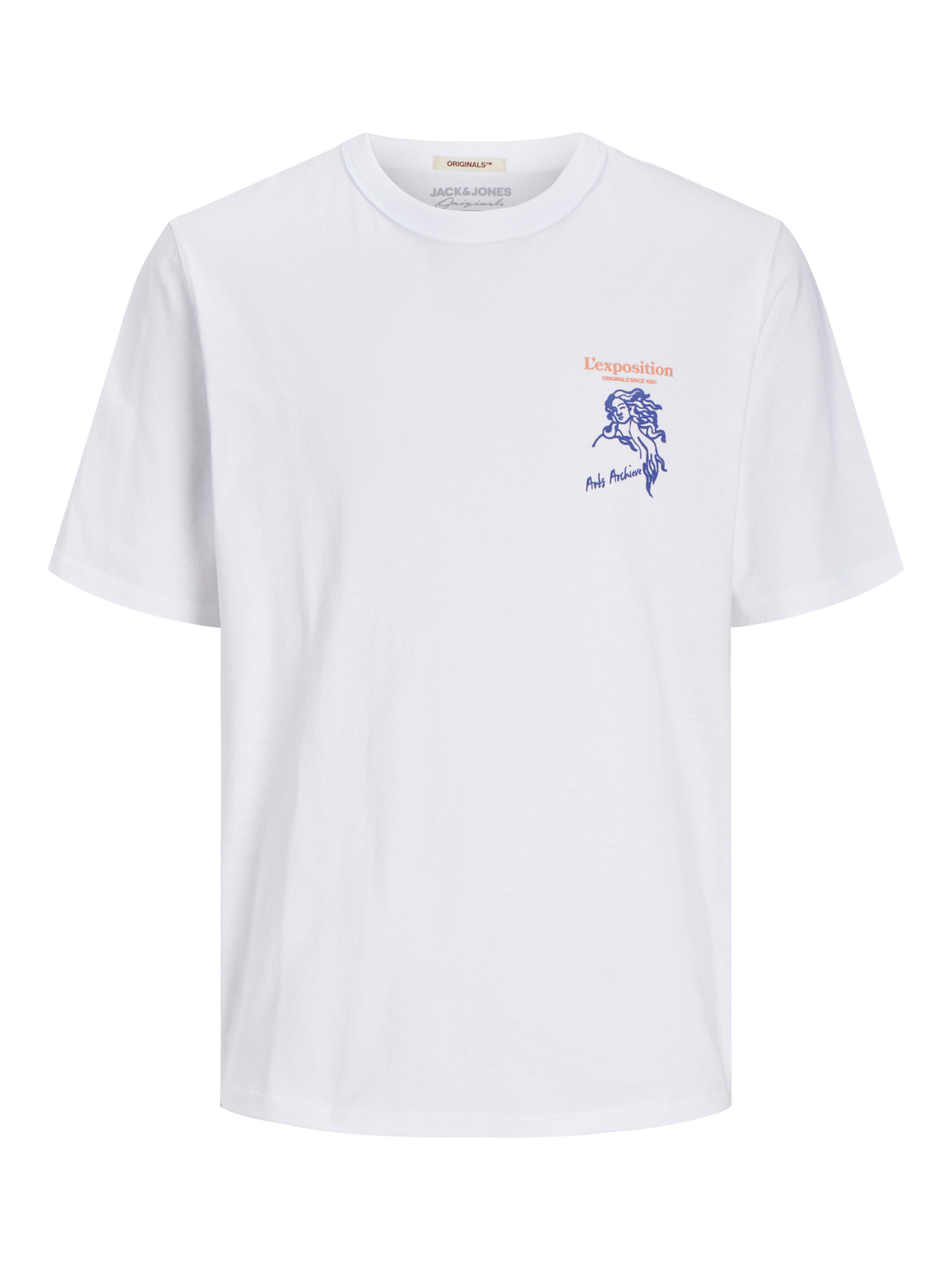 Jack & Jones Wide Fit Round Neck T-Shirt -Bright White - 12256376