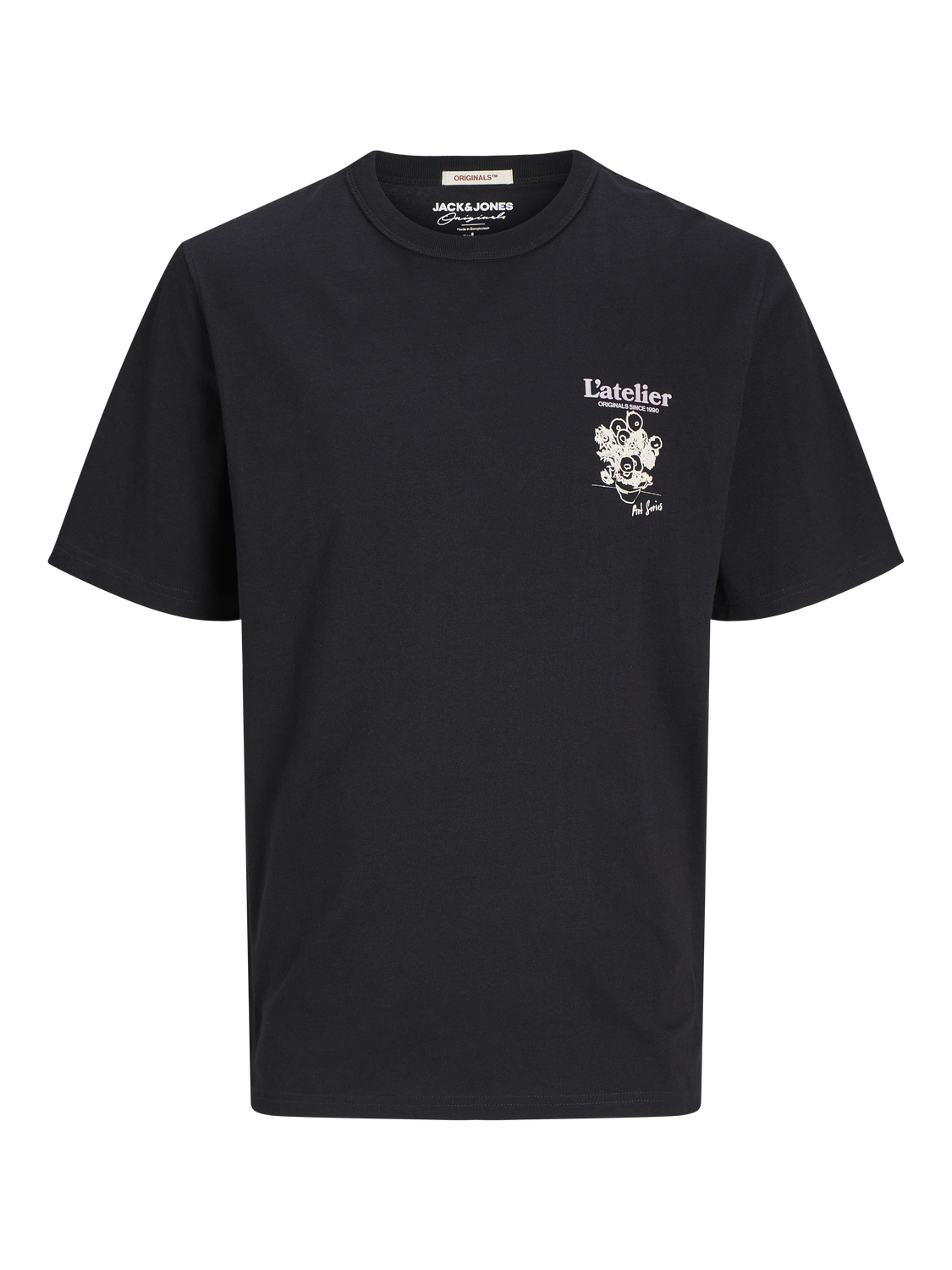 Jack & Jones T-shirt Col rond Coupe ample -Black - 12256376
