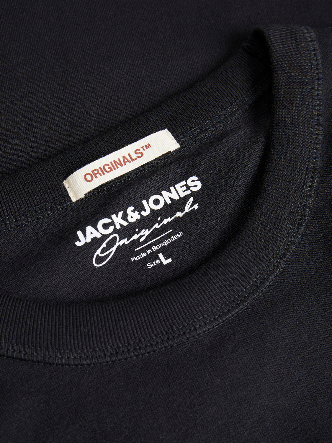 Jack & Jones Wide Fit Round Neck T-Shirt -Black - 12256376