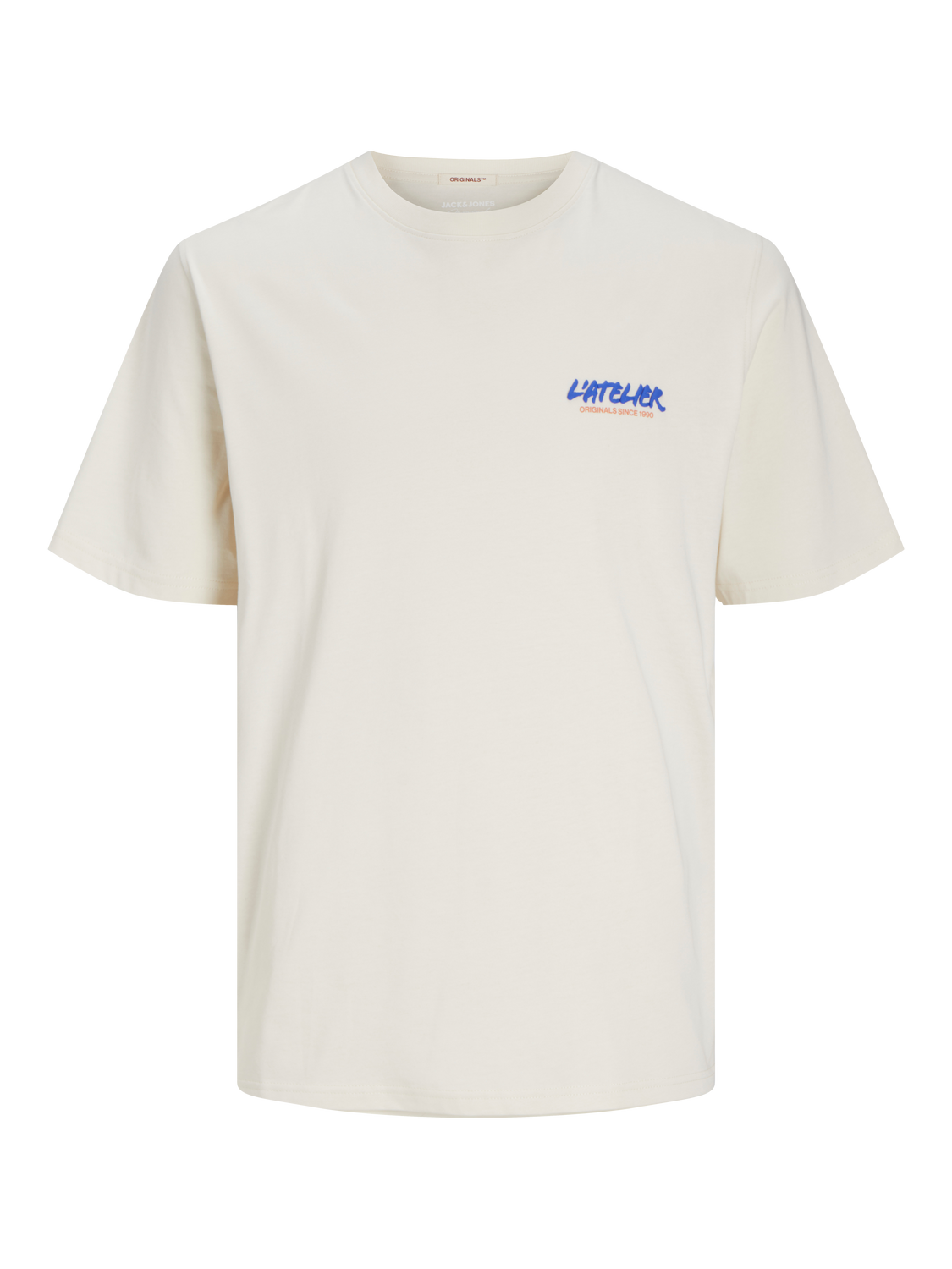 Jack & Jones Wide Fit Crew neck T-Shirt -Buttercream - 12256379