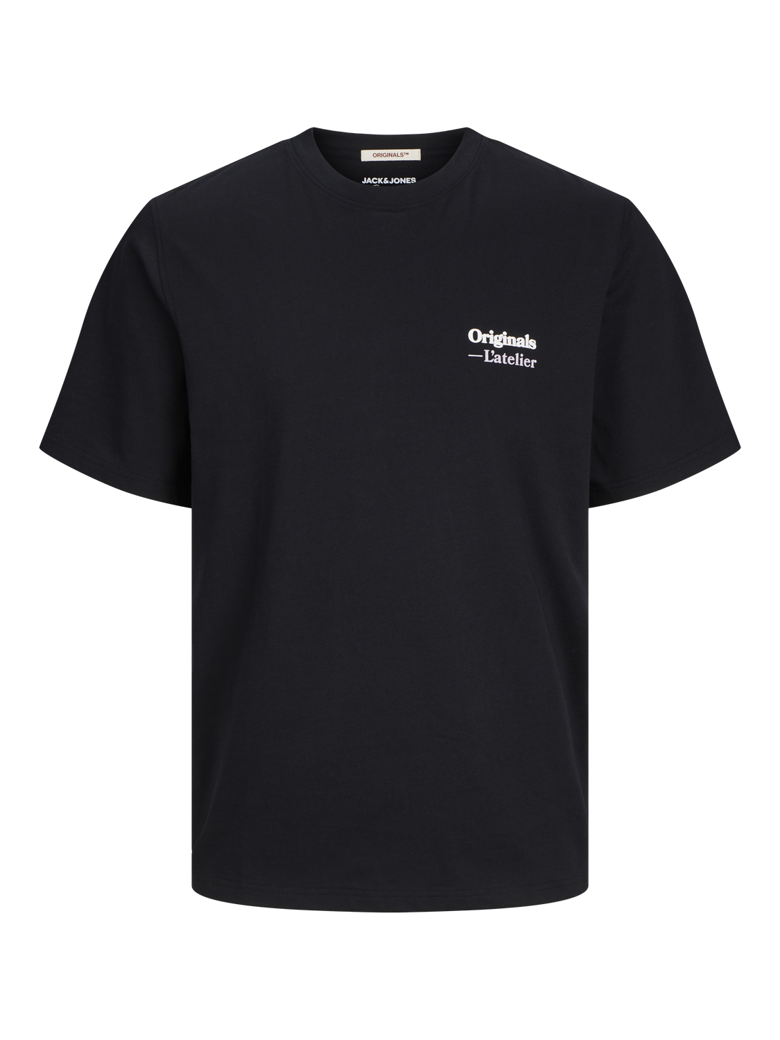 Jack & Jones Wide Fit Crew neck T-Shirt -Black - 12256379