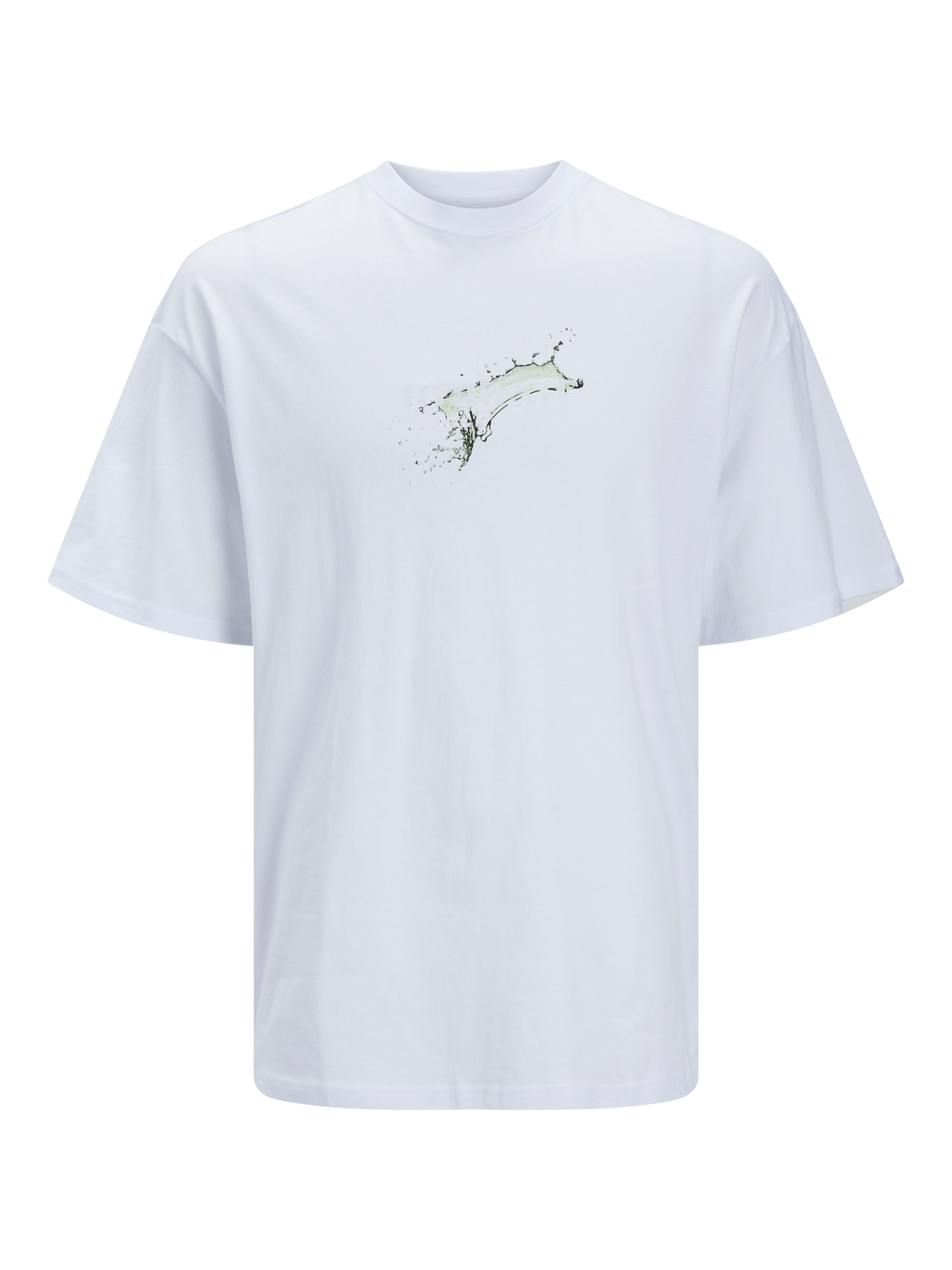 Jack & Jones Wide Fit Round Neck T-Shirt -White - 12256500