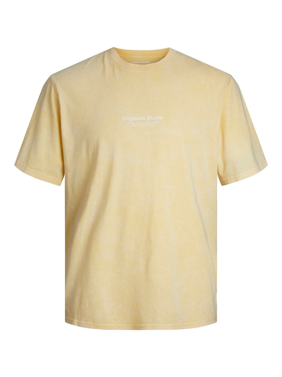 Jack & Jones Wide Fit Crew neck T-Shirt -Italian Straw - 12256715