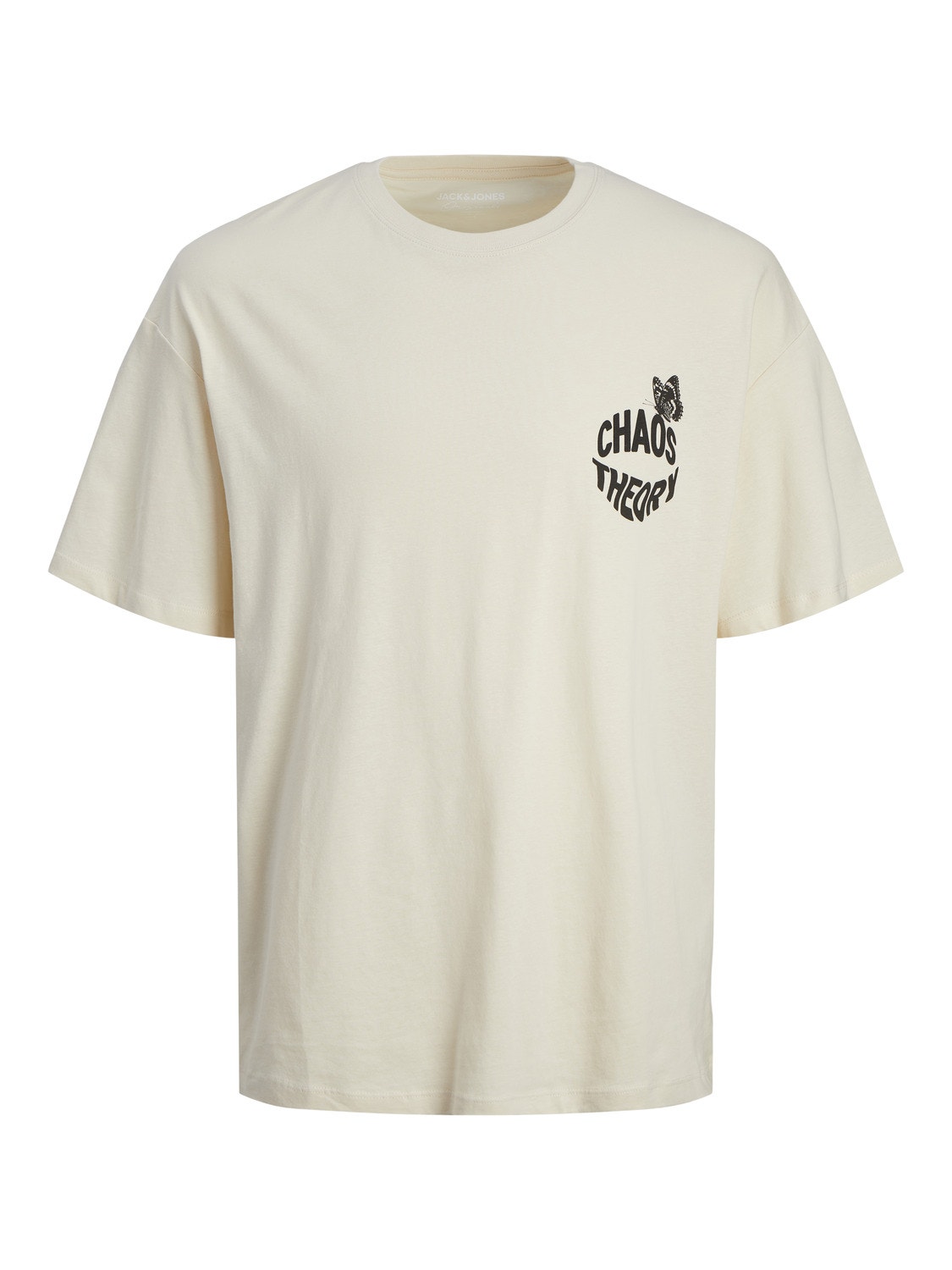 Jack & Jones T-shirt Col rond Coupe ample -Buttercream - 12256926
