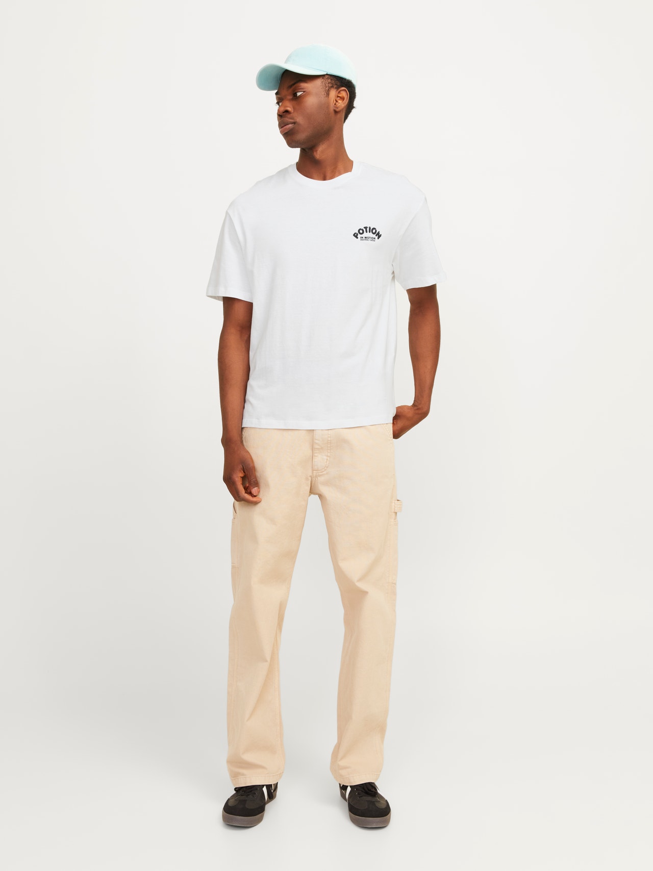 Jack & Jones T-shirt Col rond Coupe ample -Bright White - 12256929