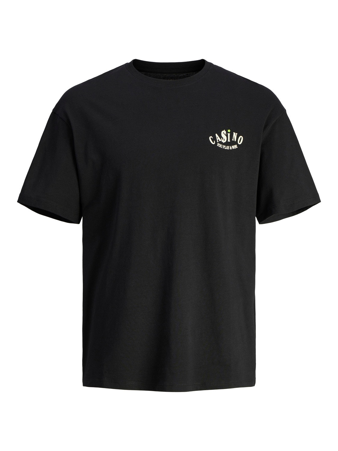 Jack & Jones Wide Fit Crew neck T-Shirt -Black - 12256929