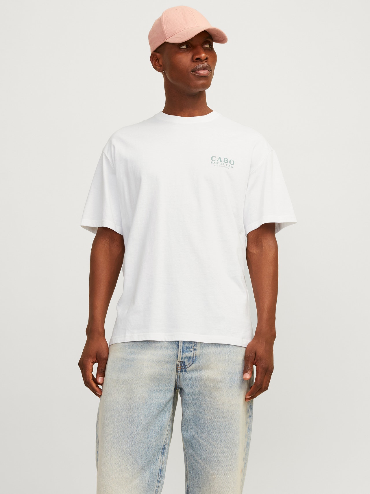 Jack & Jones T-shirt Col rond Coupe ample -Bright White - 12257353