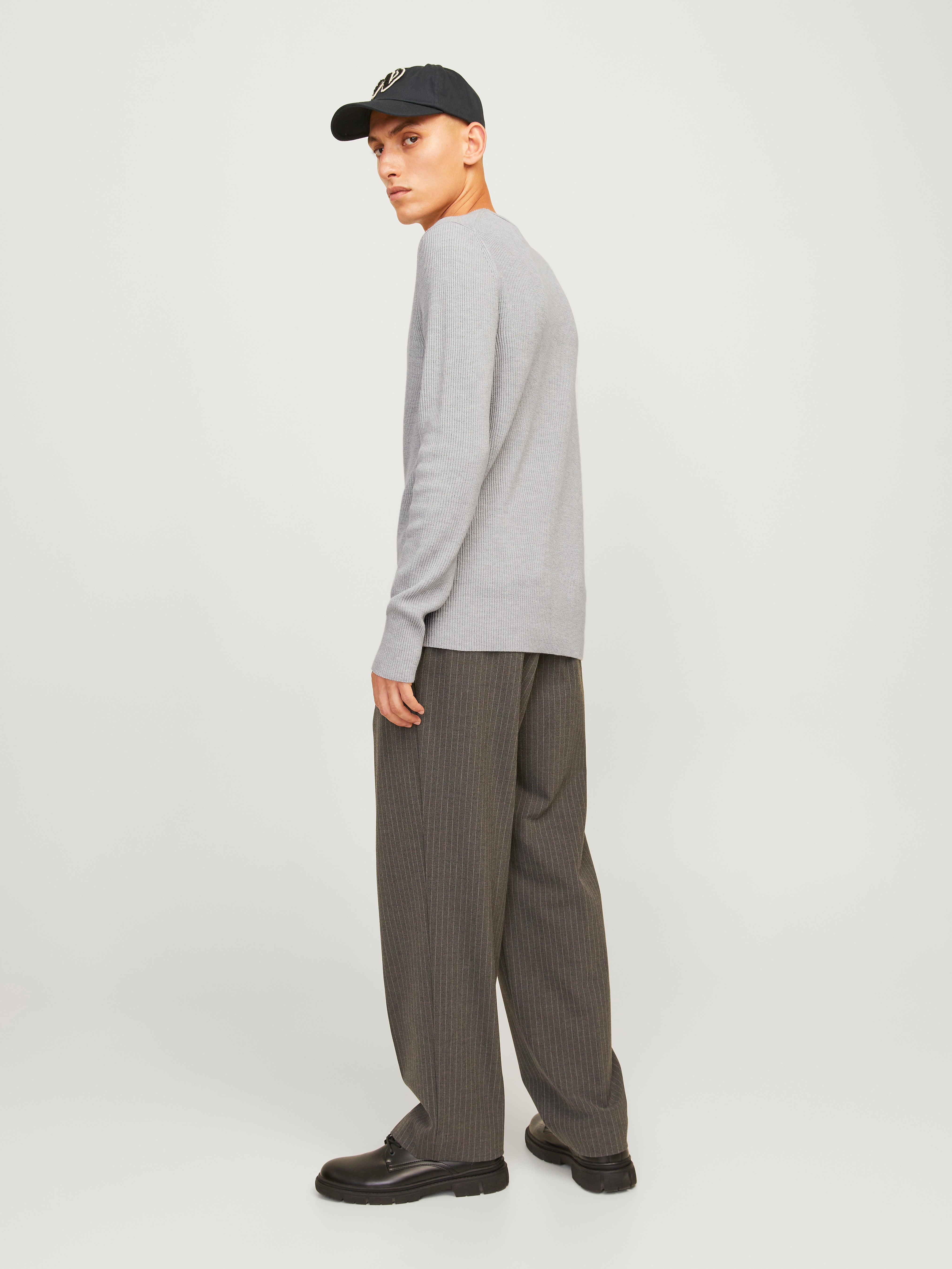 Structure Fit Sweater | Light Grey | Jack & Jones®