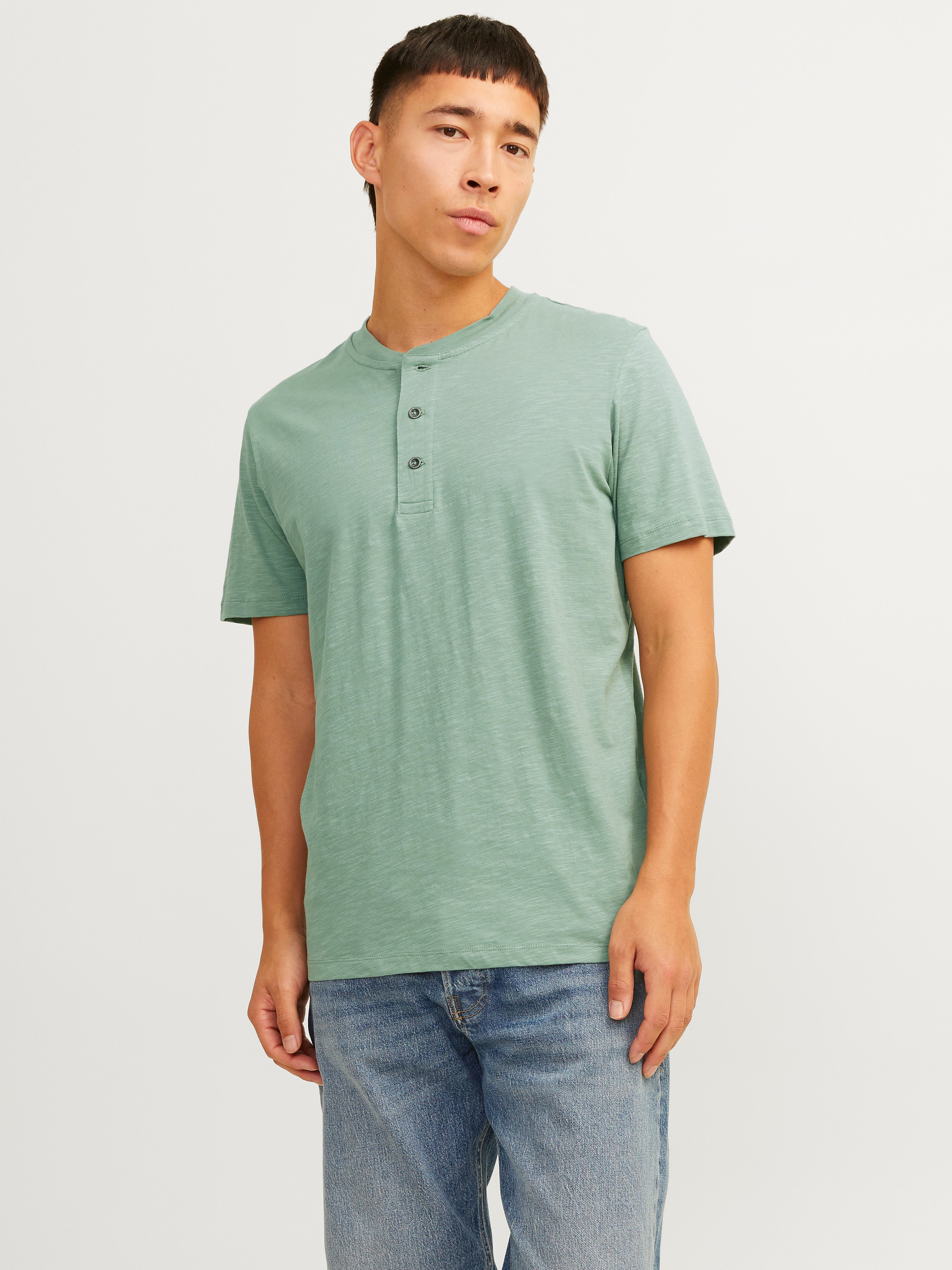 Slim Fit Grandad T-Shirt | Jack & Jones