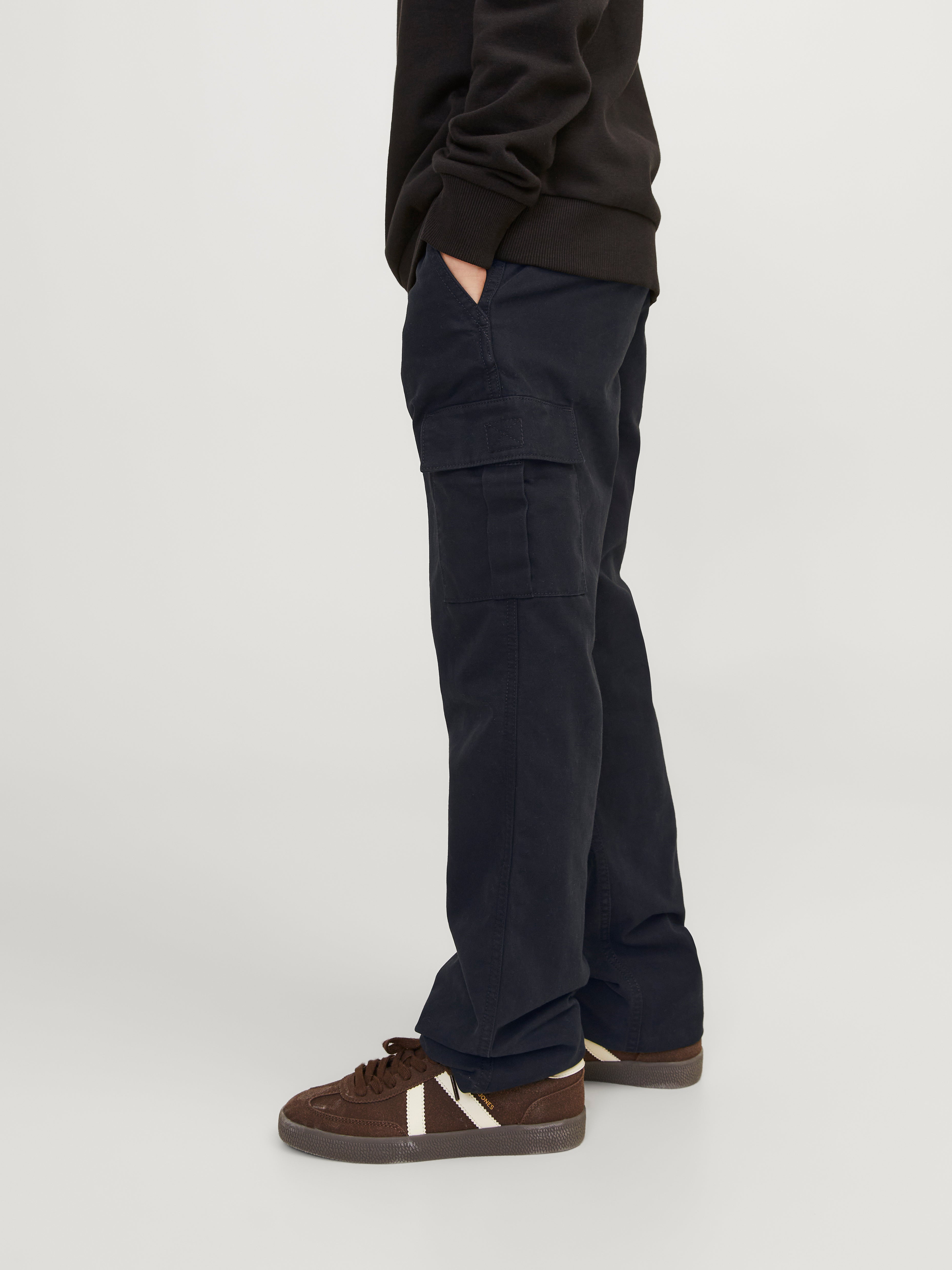 Wide-Leg Fit Mid rise Folded hems Junior Cargo Pants | Jack & Jones
