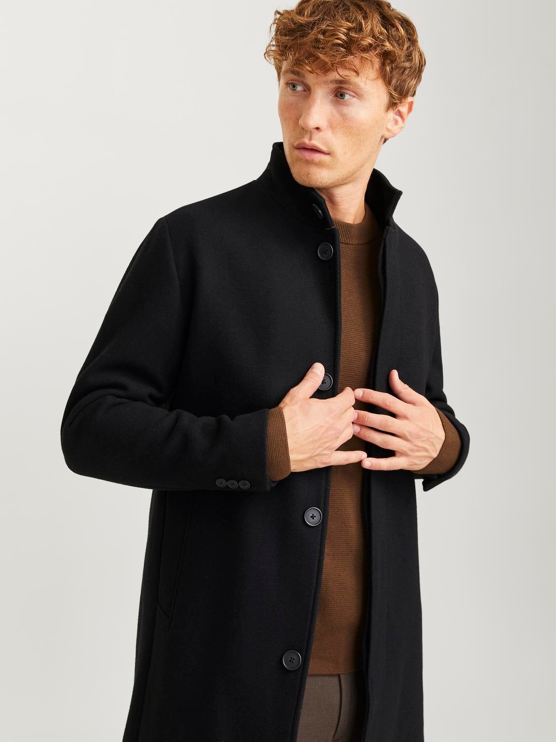 High neck peacoat best sale