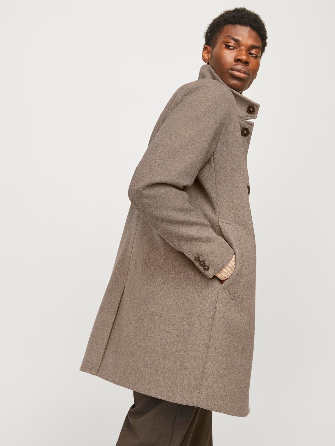 Jack jones wool coat hotsell