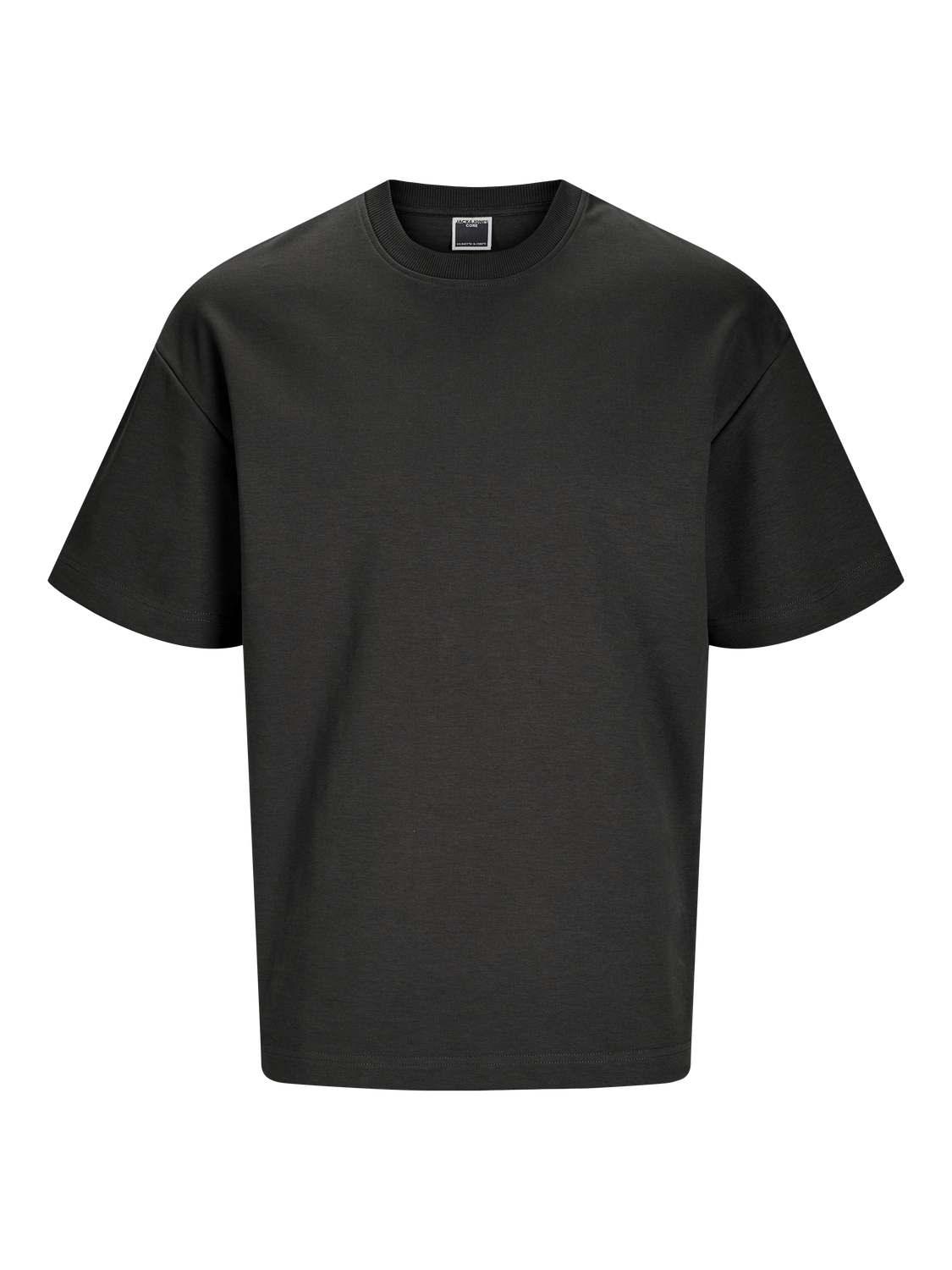 Loose Fit Round Neck T Shirt Black Jack Jones