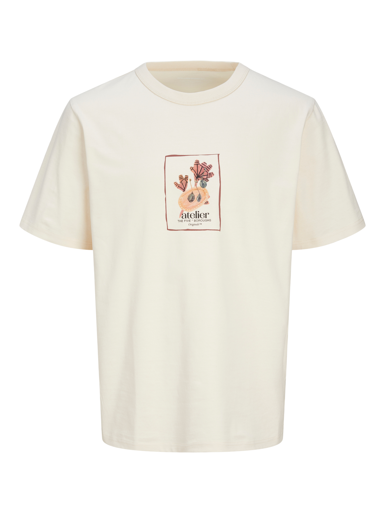 Jack & Jones T-shirt Col rond Coupe ample -Buttercream - 12262506