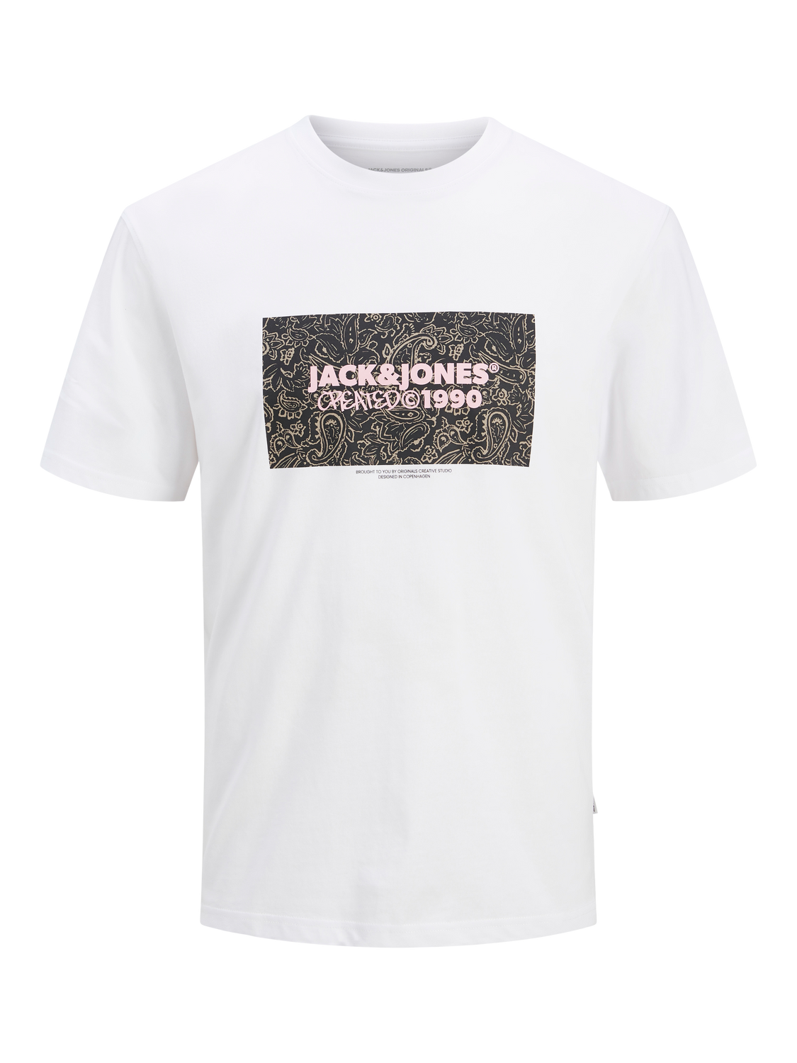 Jack & Jones Regular Fit Crew neck T-Shirt -Bright White - 12262571