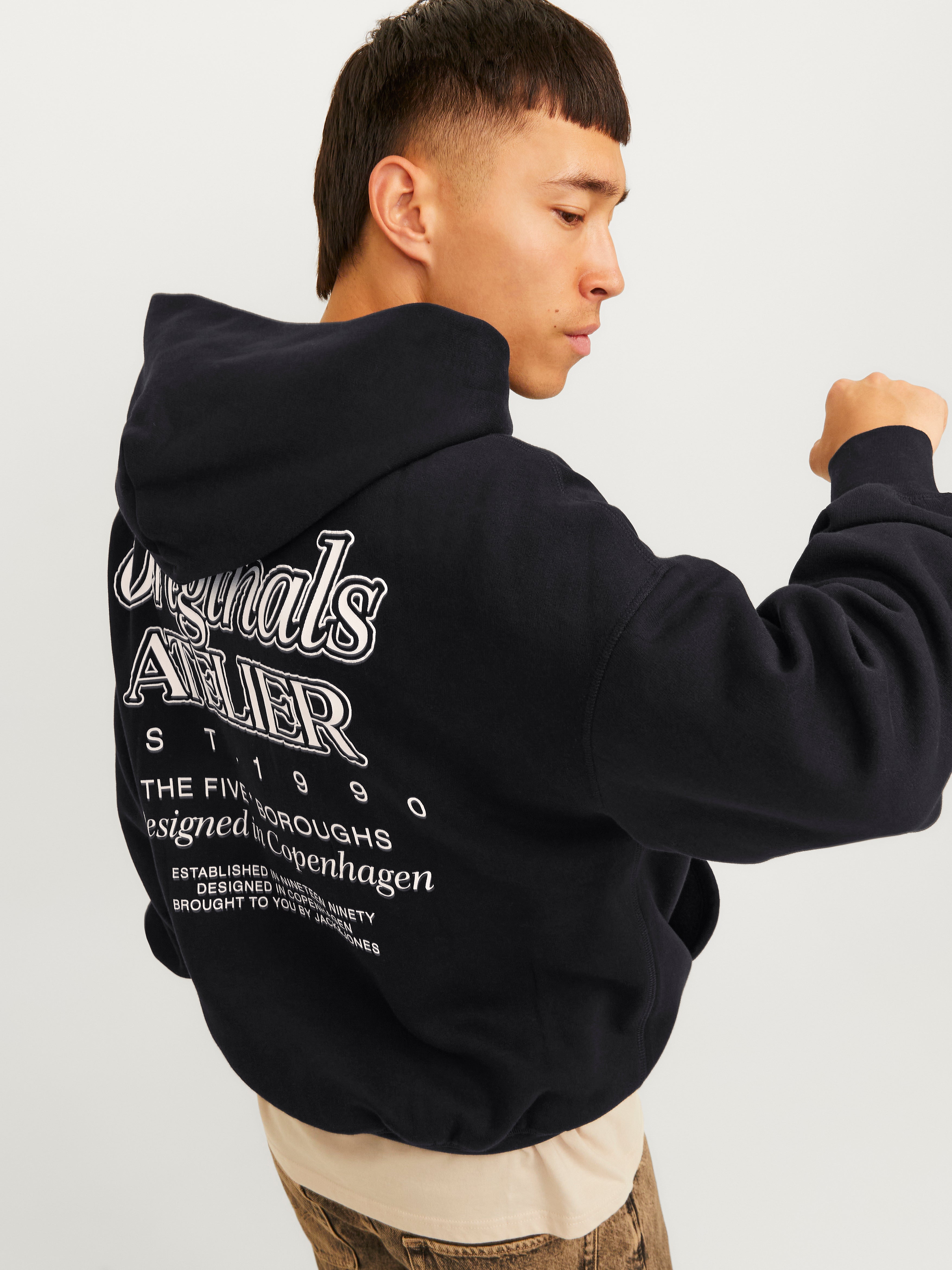 Loose Fit Hoodie Sweatshirt | Jack & Jones