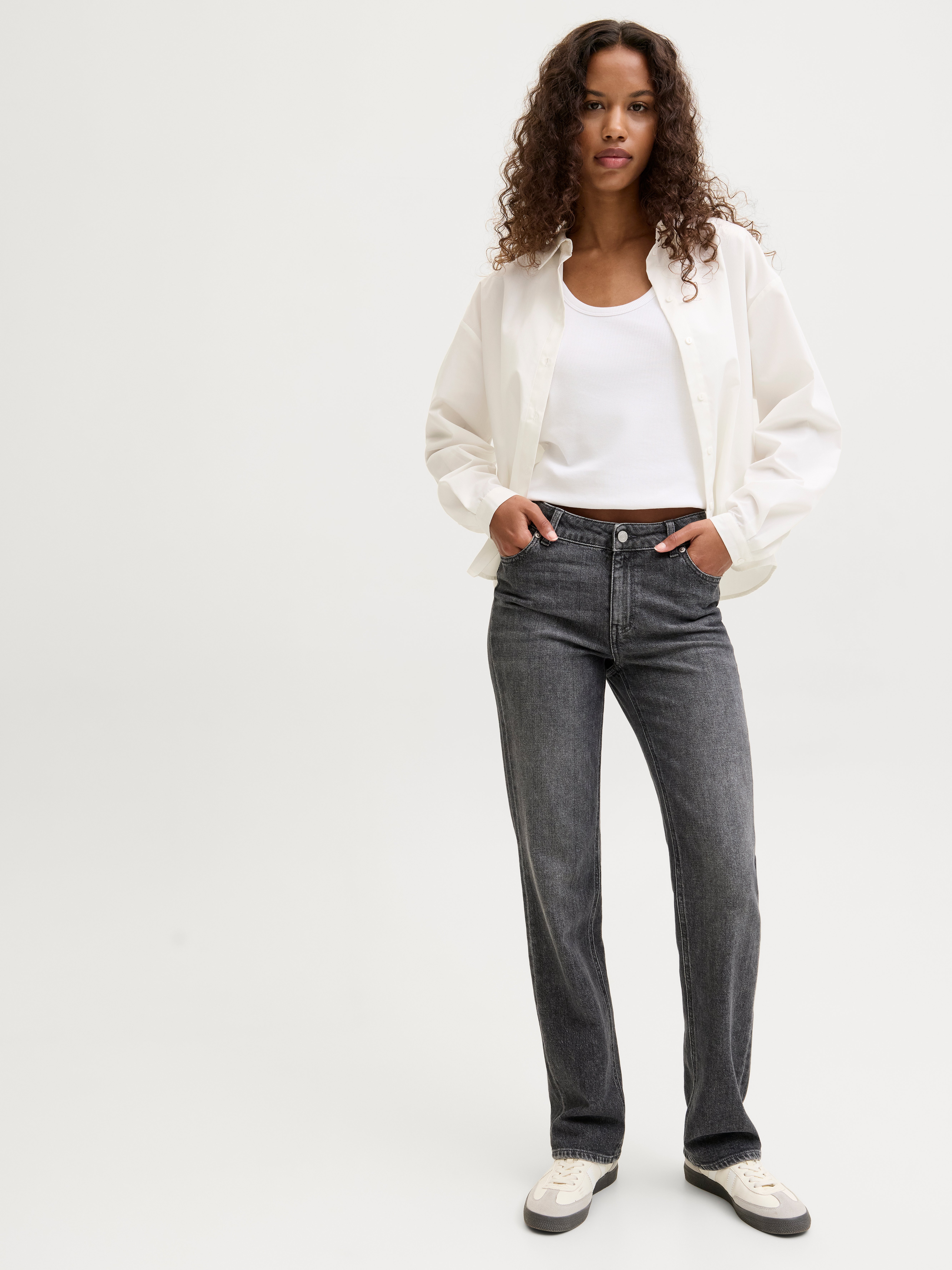 NICE Mid-Rise Slim Straight Fit Jeans | Jack & Jones