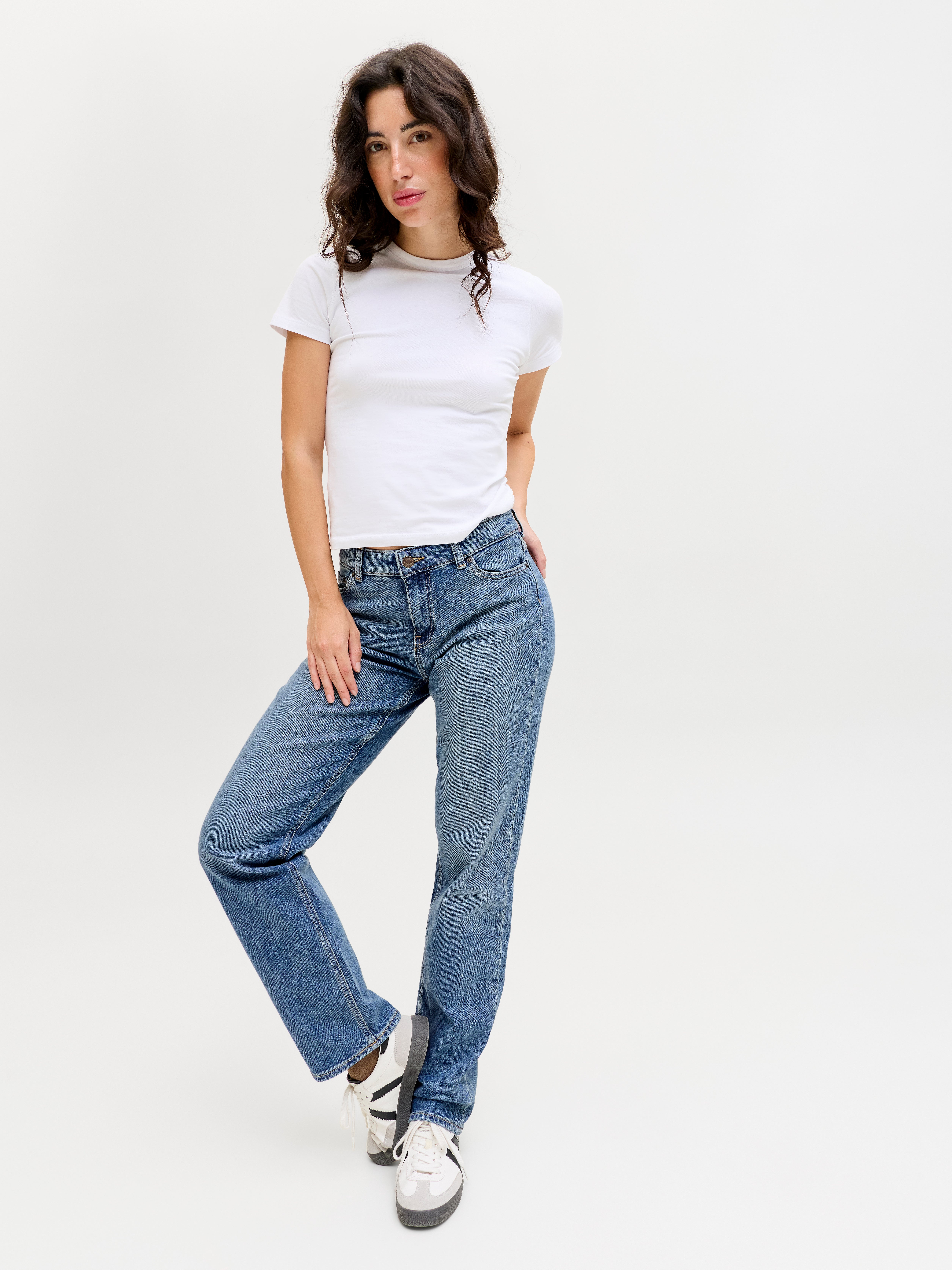 NICE Mid-Rise Slim Straight Fit Jeans | Jack & Jones®