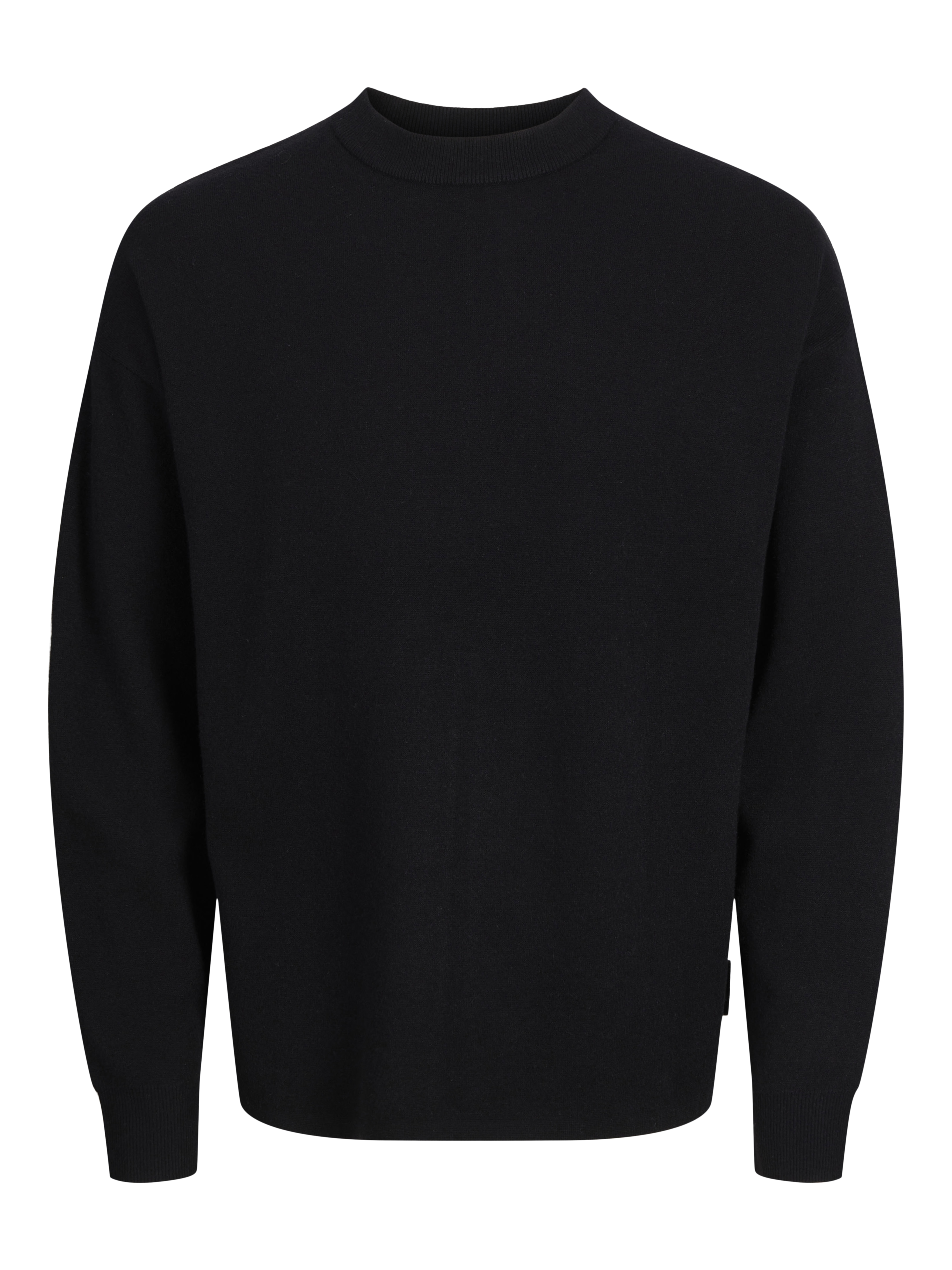 Jack jones Wide Fit Crew Neck Sweater Black XXL