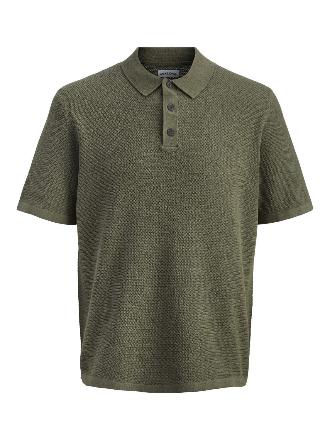 Relaxed Fit Knitted Polo | Light Brown | Jack & Jones® Relaxed Fit Knitted Polo | Light Brown | Jack & Jones®