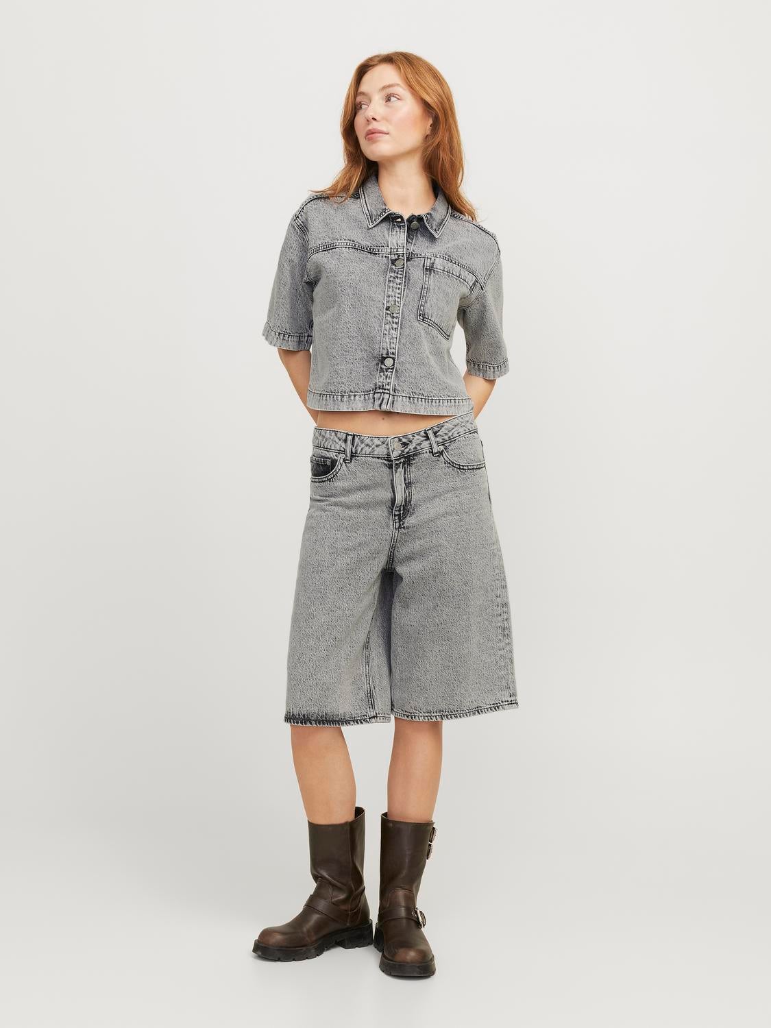 Chemise courte en denim à coupe confort | Jack & Jones®