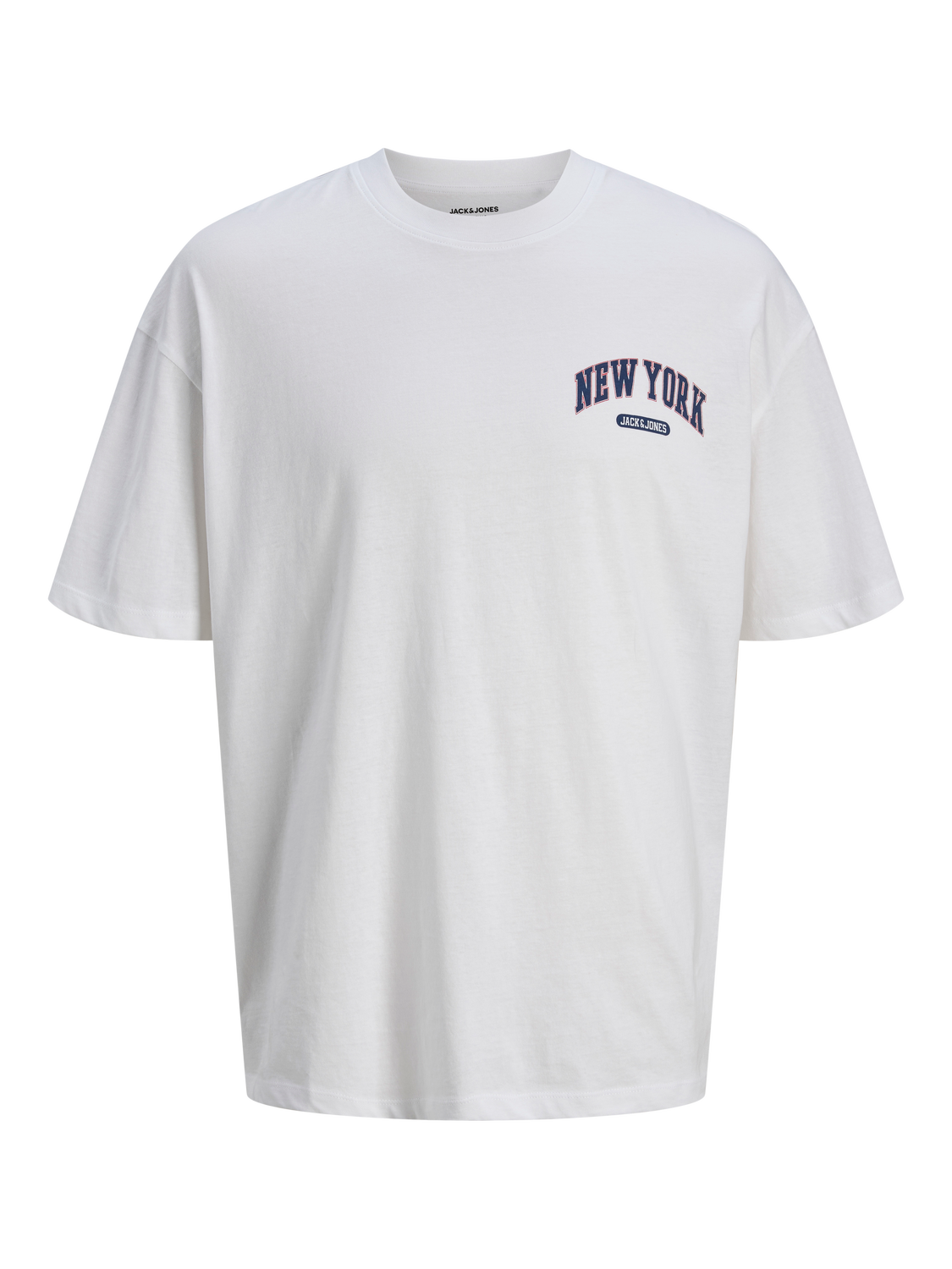 Jack & Jones Wide Fit Round Neck T-Shirt -Bright White - 12269982
