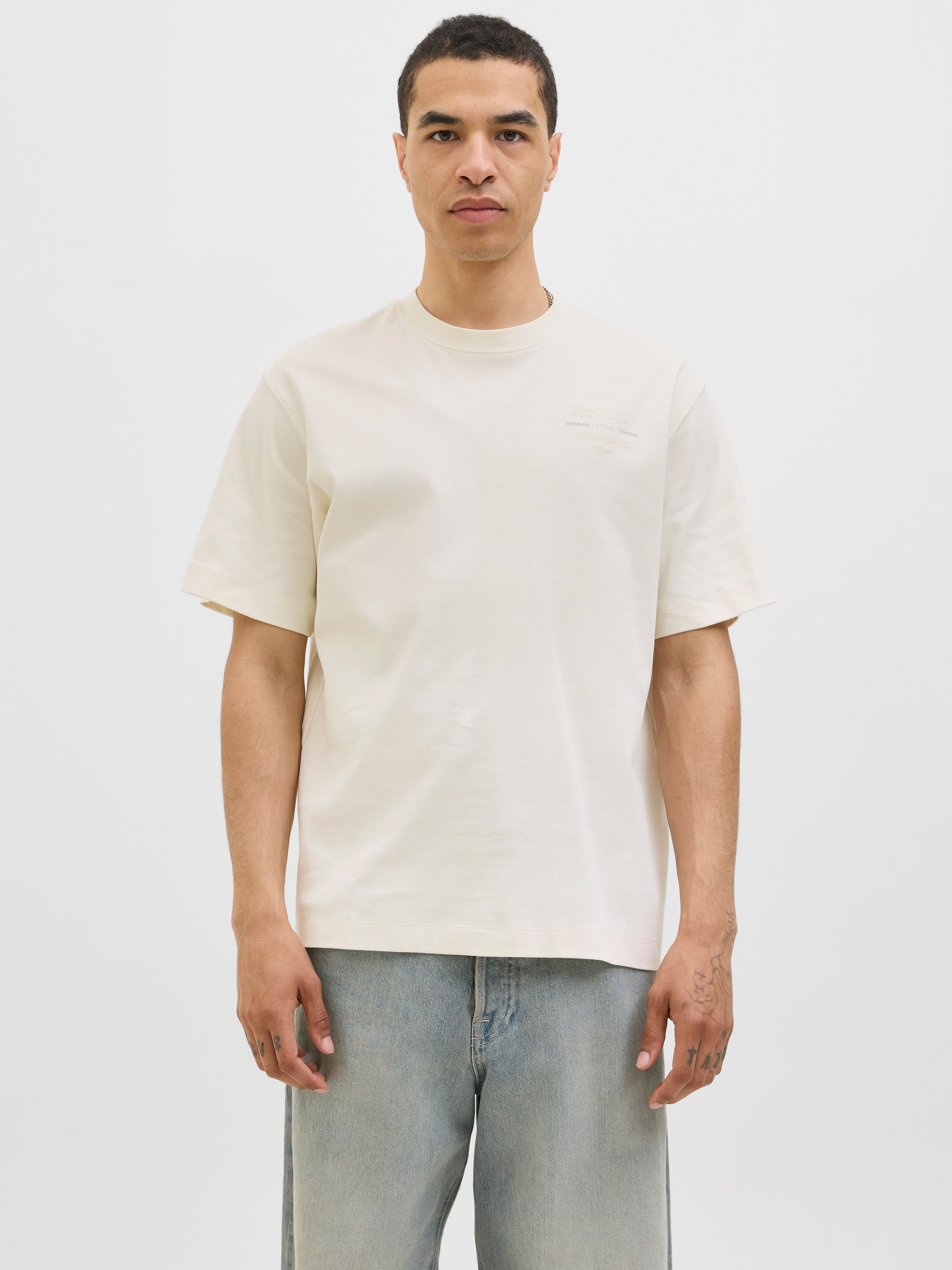 Wide Fit Round Neck T-Shirt | Jack & Jones