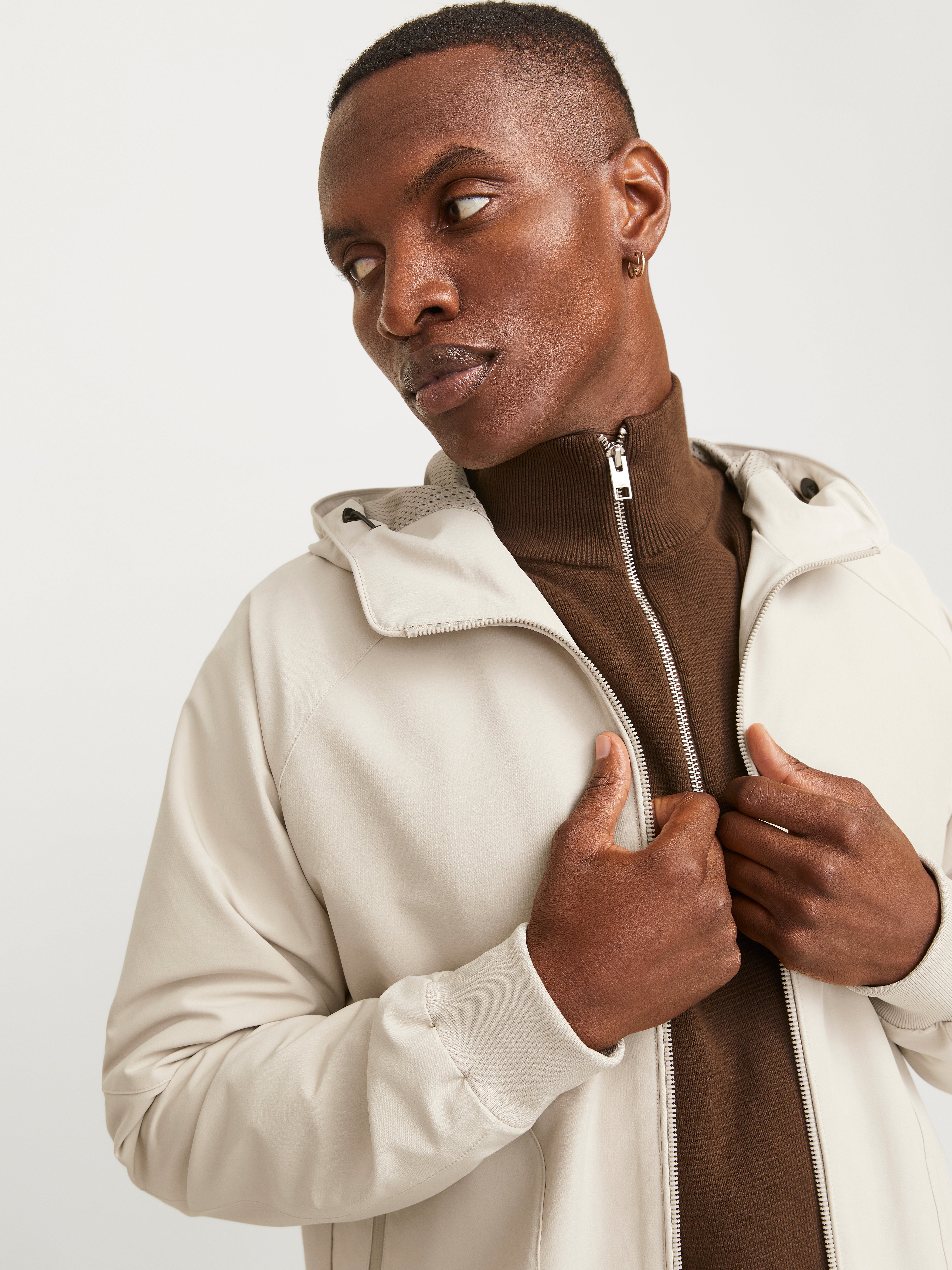 Hooded Bomber Jacket Light Grey Jack Jones®