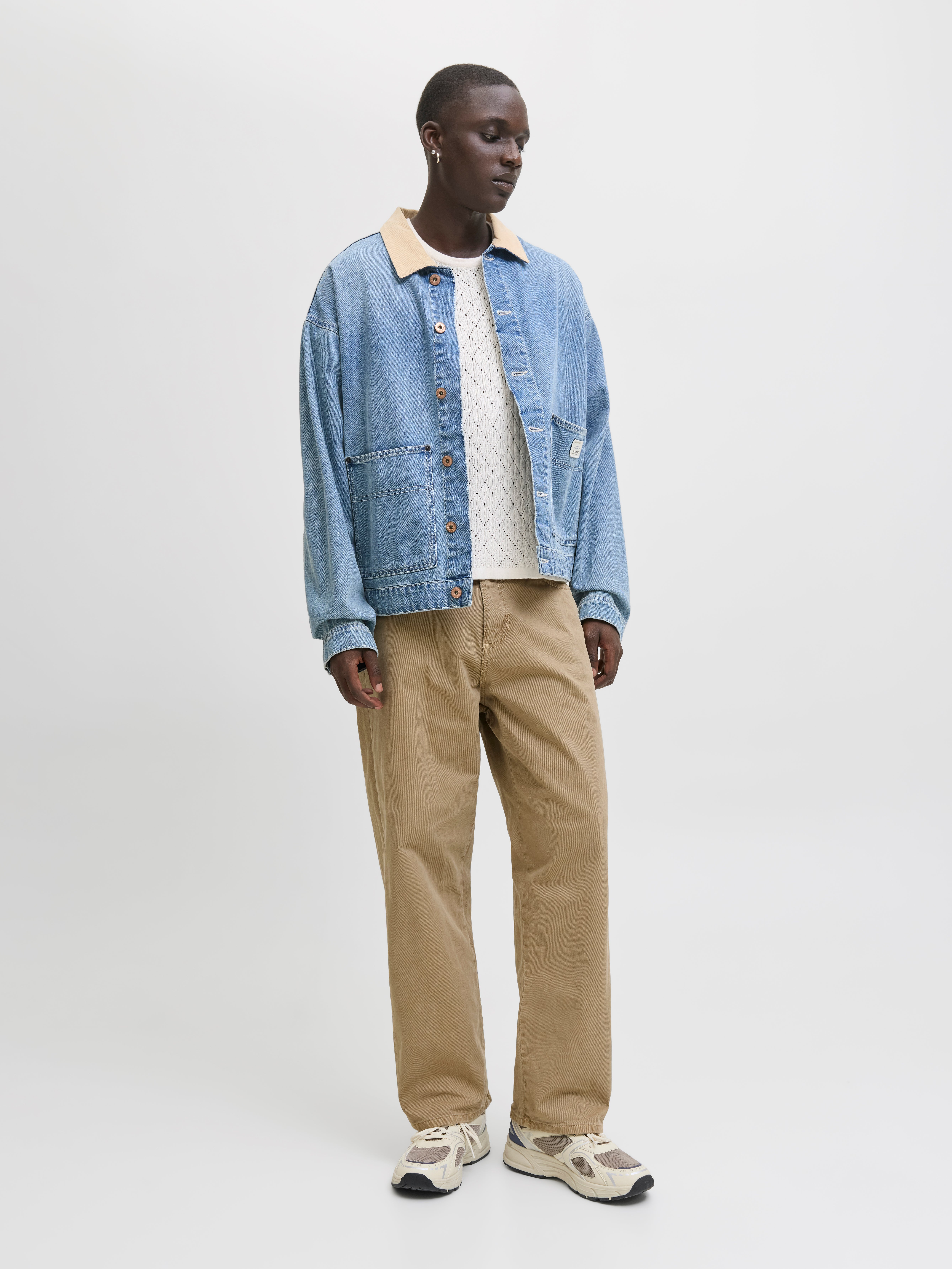 Wide Leg Fit 5 Pockets Pants | Light Brown | Jack & Jones®