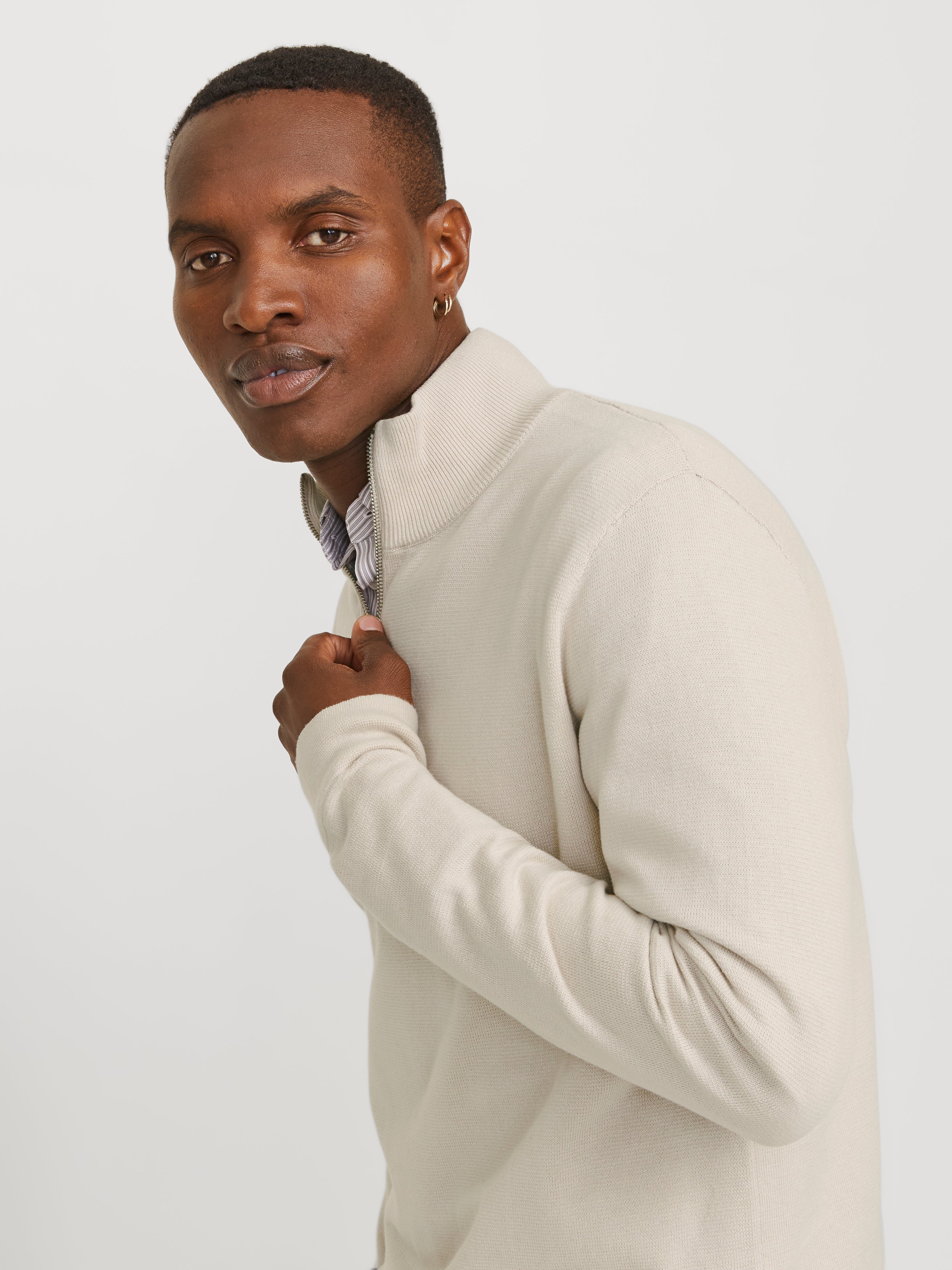 Half-zip Sweater | Light Grey | Jack & Jones®