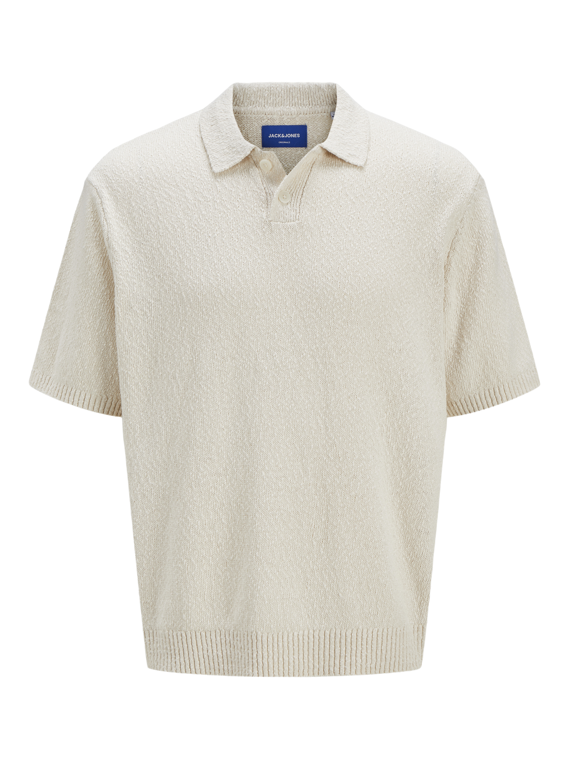 Loose Fit Knitted Polo-Shirt | Off White | Jack & Jones® Loose Fit Knitted Polo-Shirt | Off White | Jack & Jones®