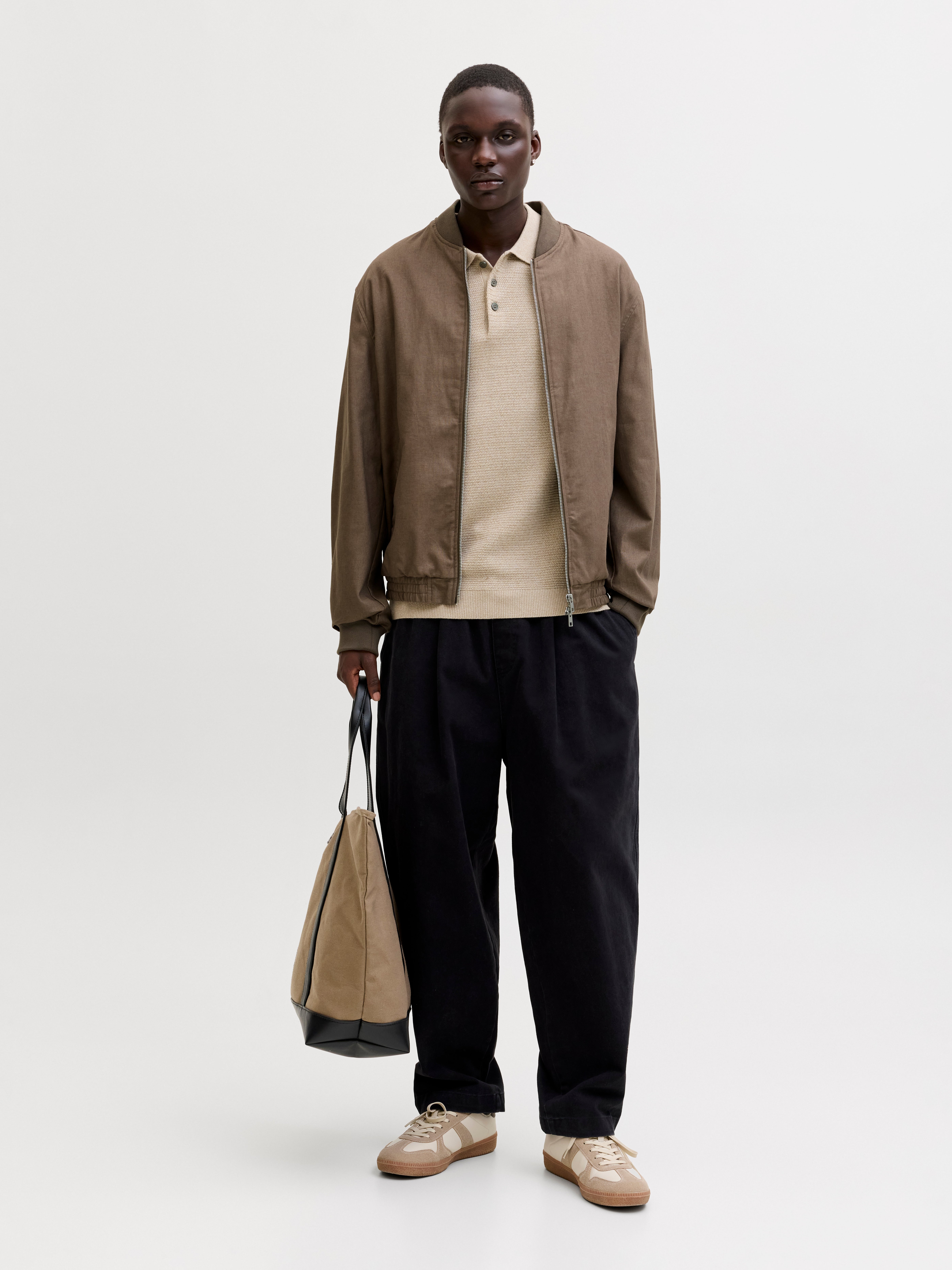 Linen-Blend Bomber Jacket | Jack & Jones®