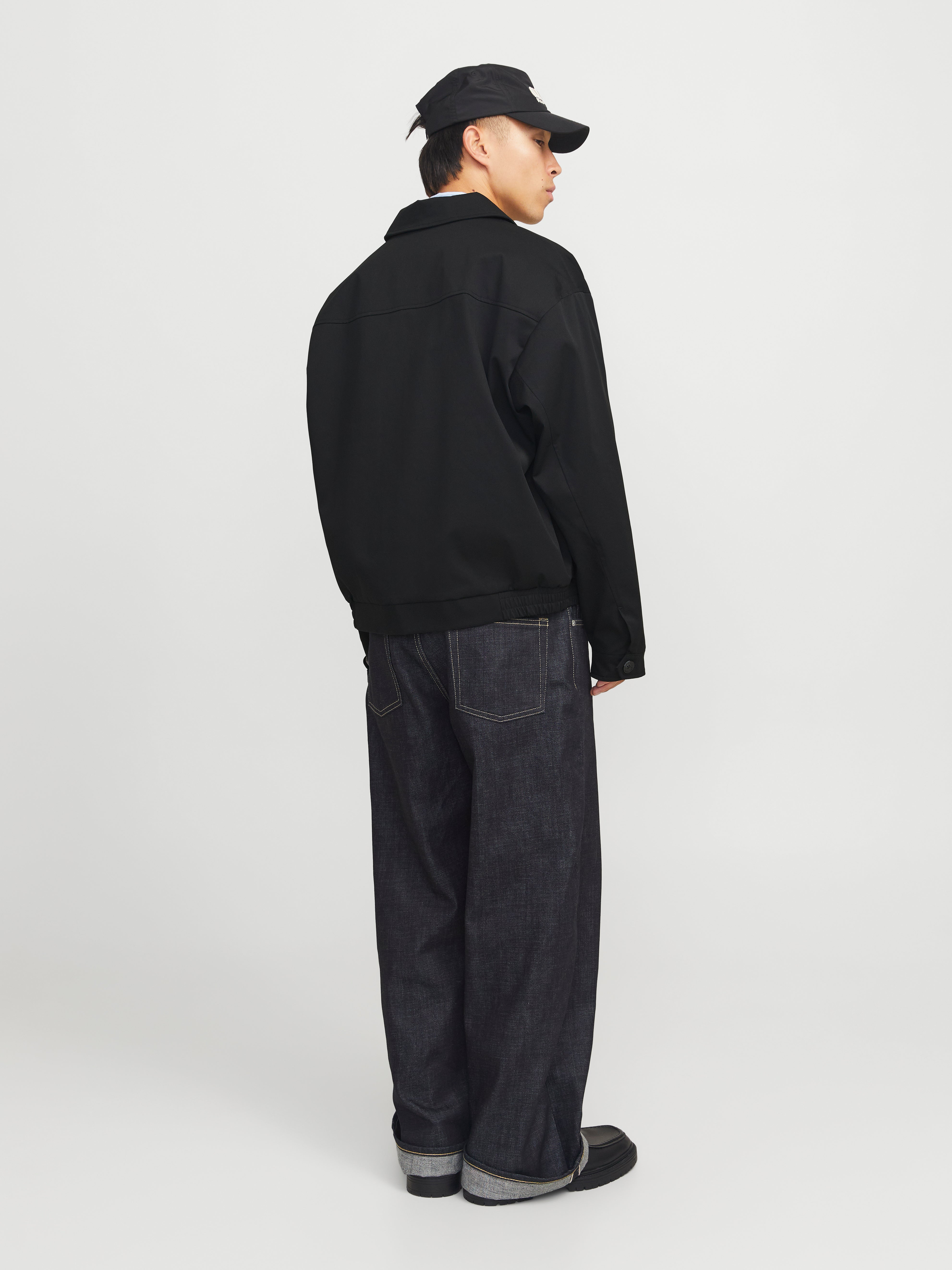 NHOJ Black Spread Collar Jacket