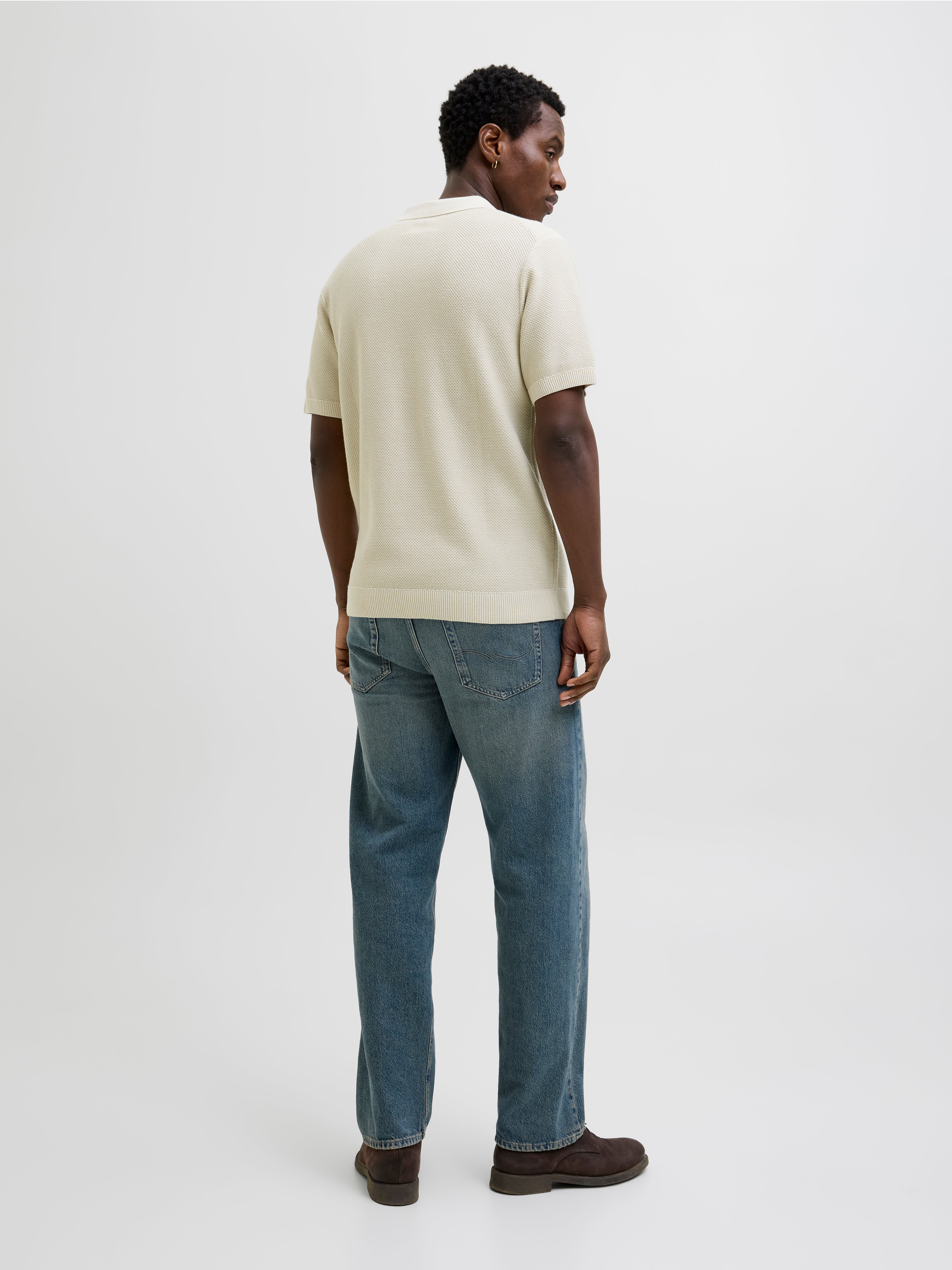 VICTIM『KNIT POLO SHIRT』*オートミール* TEXTURED KNIT POLO SHIRT - Brown / Taupe | ZARA Canada