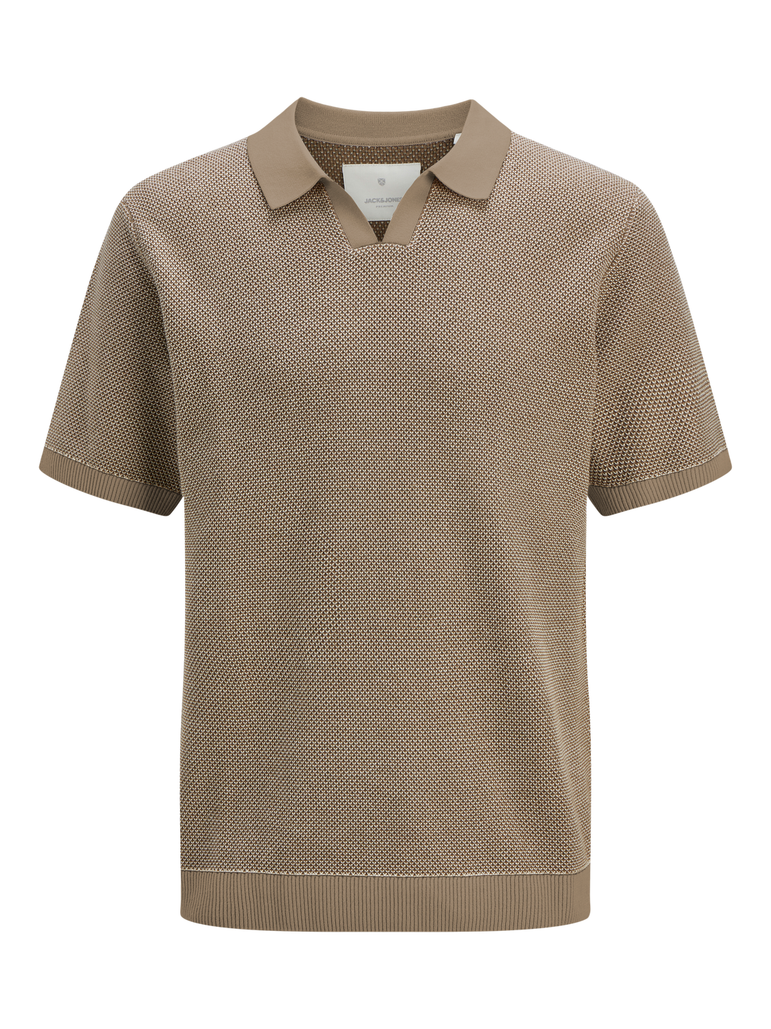 トップス Cotton-Brend Knitted Polo Shirt Regular Fit Knitted Polo-Shirt | Light Brown | Jack & Jones®