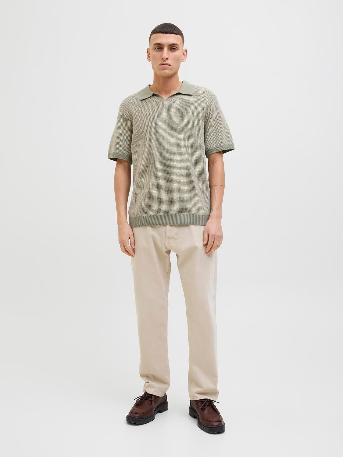 Regular Fit Knitted Polo-Shirt | Dark Grey | Jack & Jones®