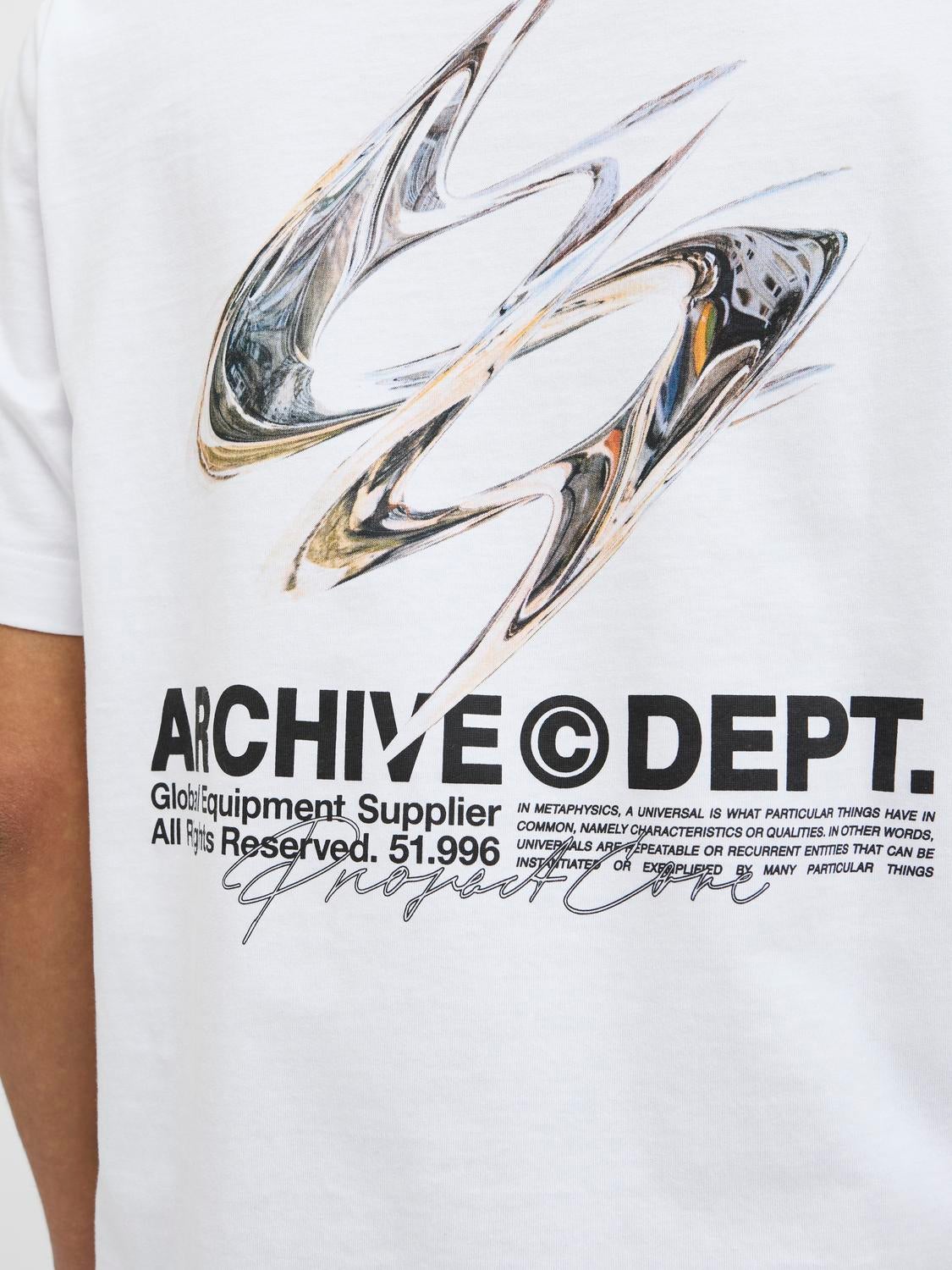 Relaxed Fit Crew neck T-Shirt | White | Jack & Jones®