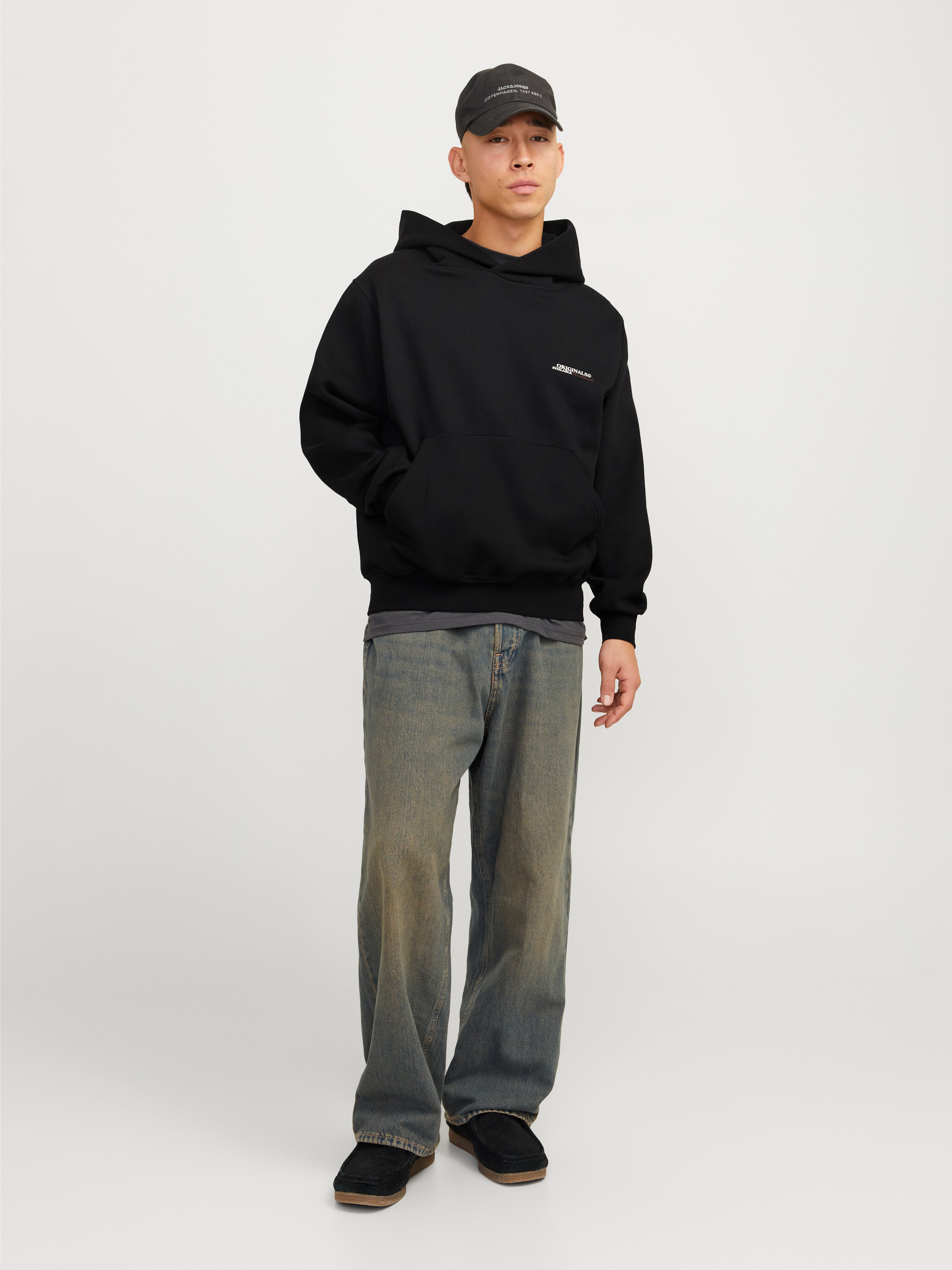 パーカー・フーディ Optical Black Washed Oversized Hoodie Techwear Oversize Hoodie Women – Techwear Canada