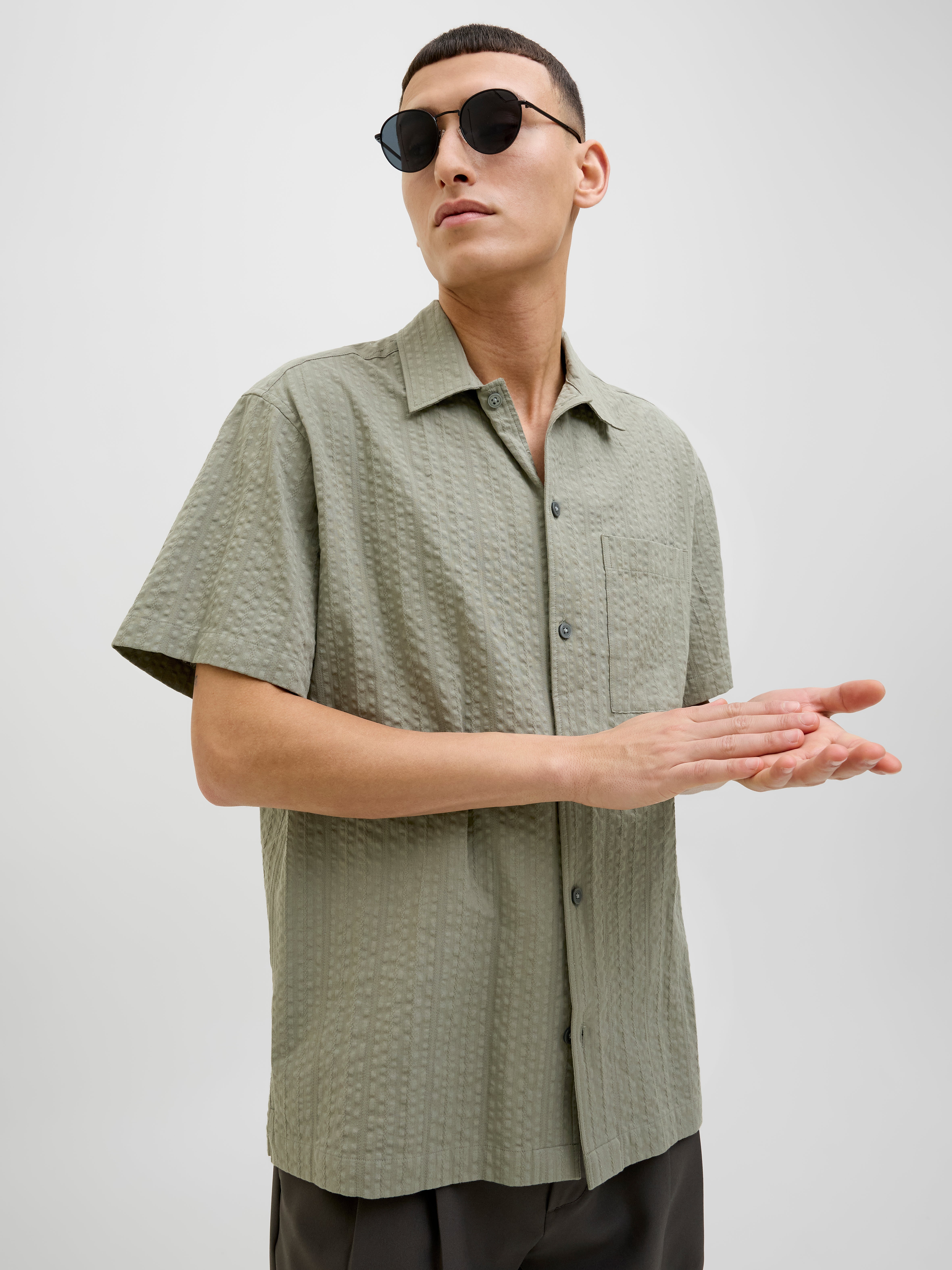Relaxed Fit Shirt | Medium Grey | Jack & Jones®