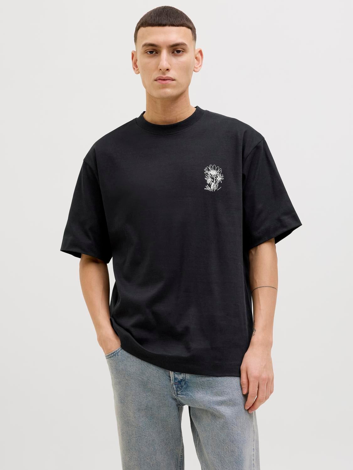 Wide Fit Round Neck T-Shirt | Jack & Jones