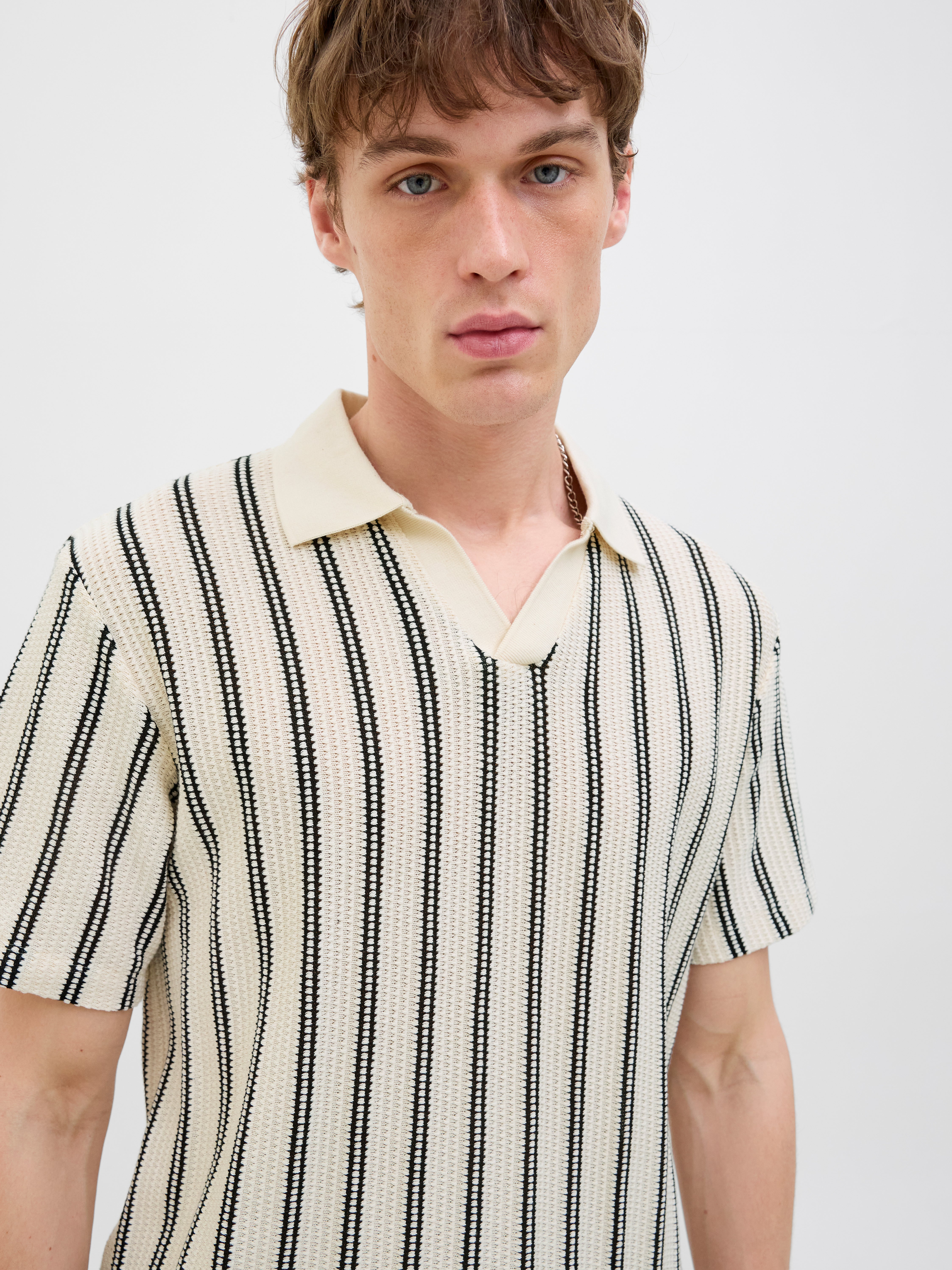 Relaxed Fit Flat collar Polo | White | Jack & Jones®