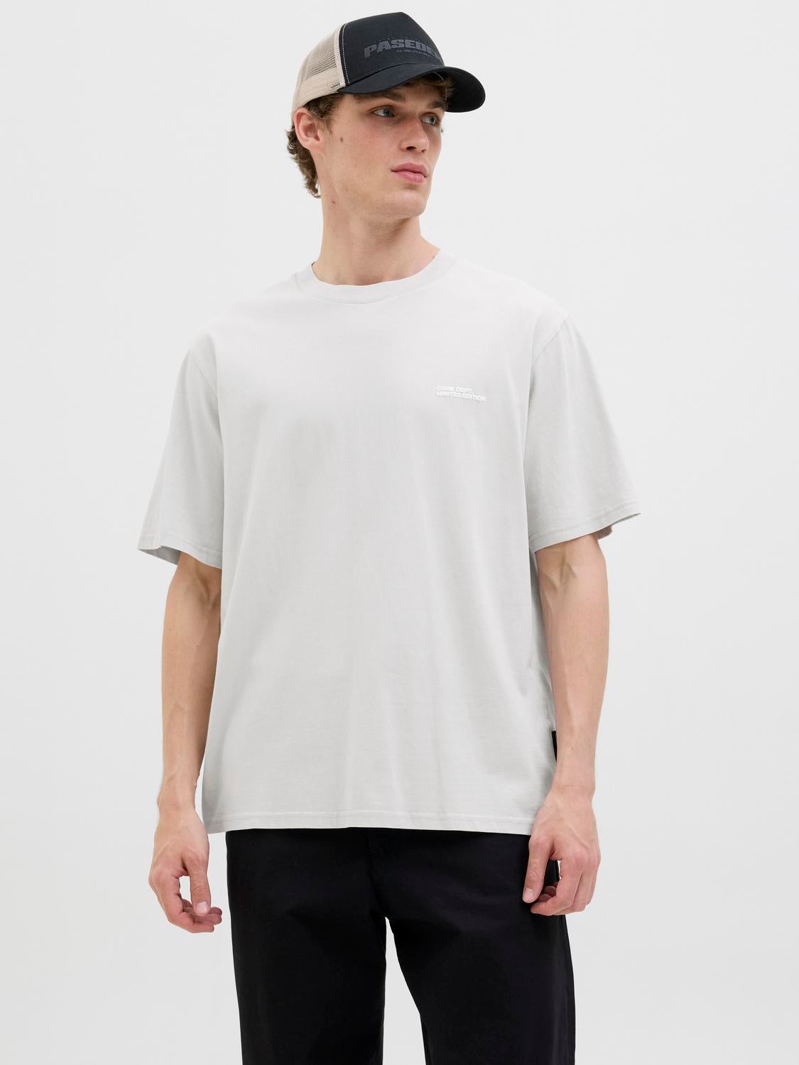 Relaxed Fit Crew neck T-Shirt | Light Grey | Jack & Jones®