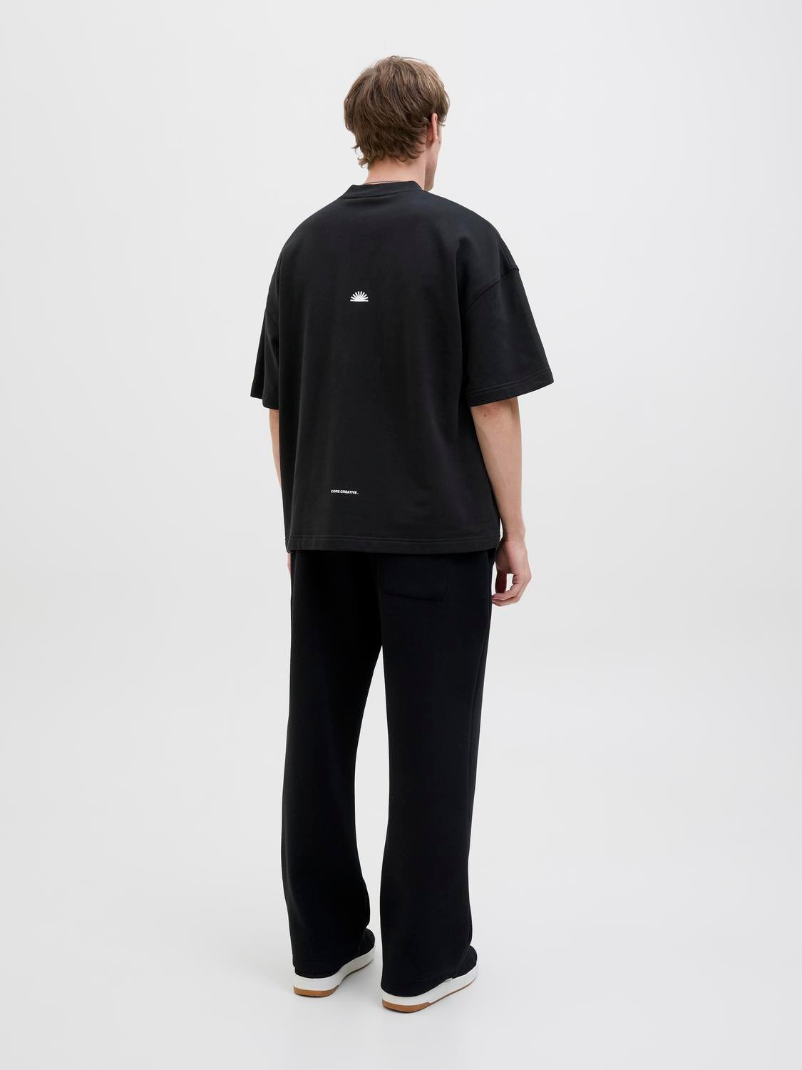 Loose Fit Short-Sleeve Sweatshirt | Black | Jack & Jones®