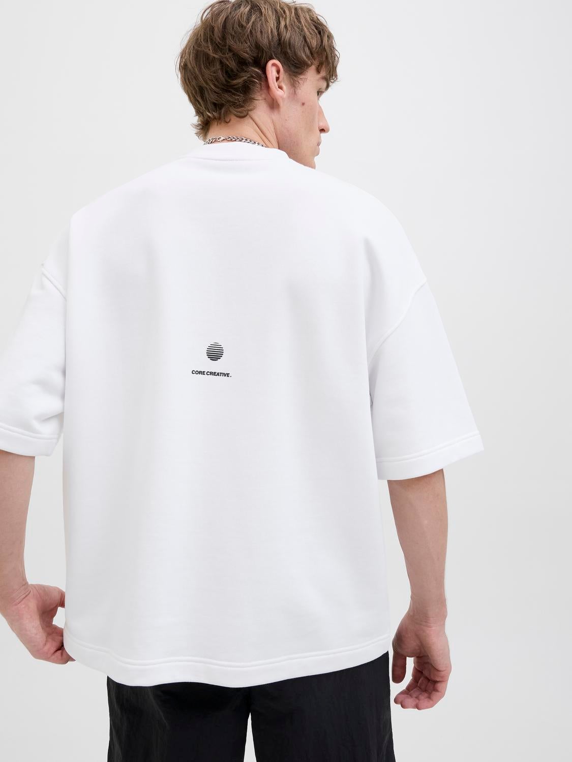 トップス acka loose sweat Loose Fit Short-Sleeve Sweatshirt | White | Jack & Jones®