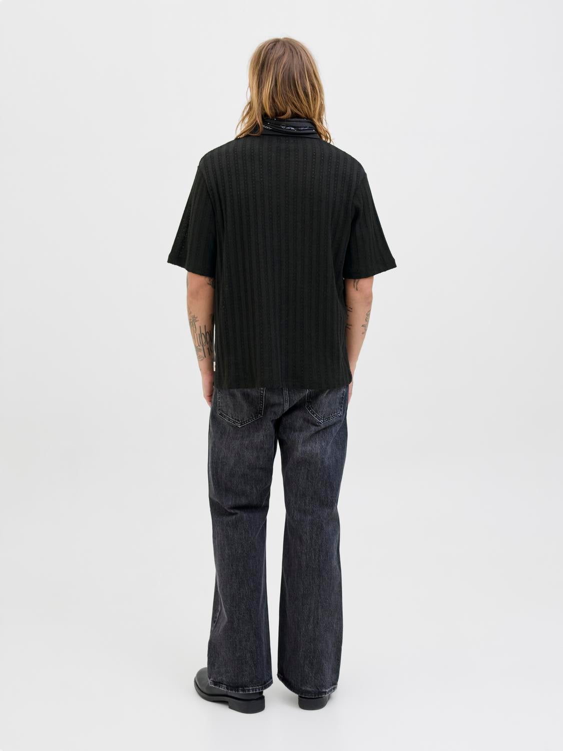 Loose Fit Knitted Polo | Black | Jack & Jones®