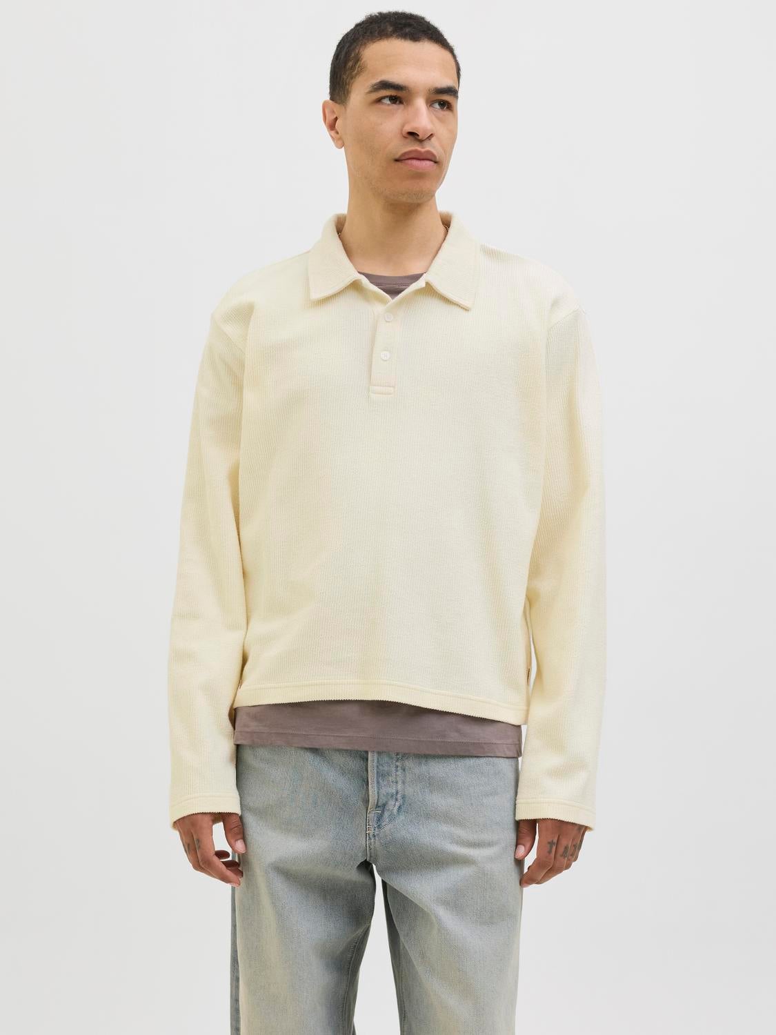 Loose Fit Polo Set sleeves Sweatshirt | Jack & Jones